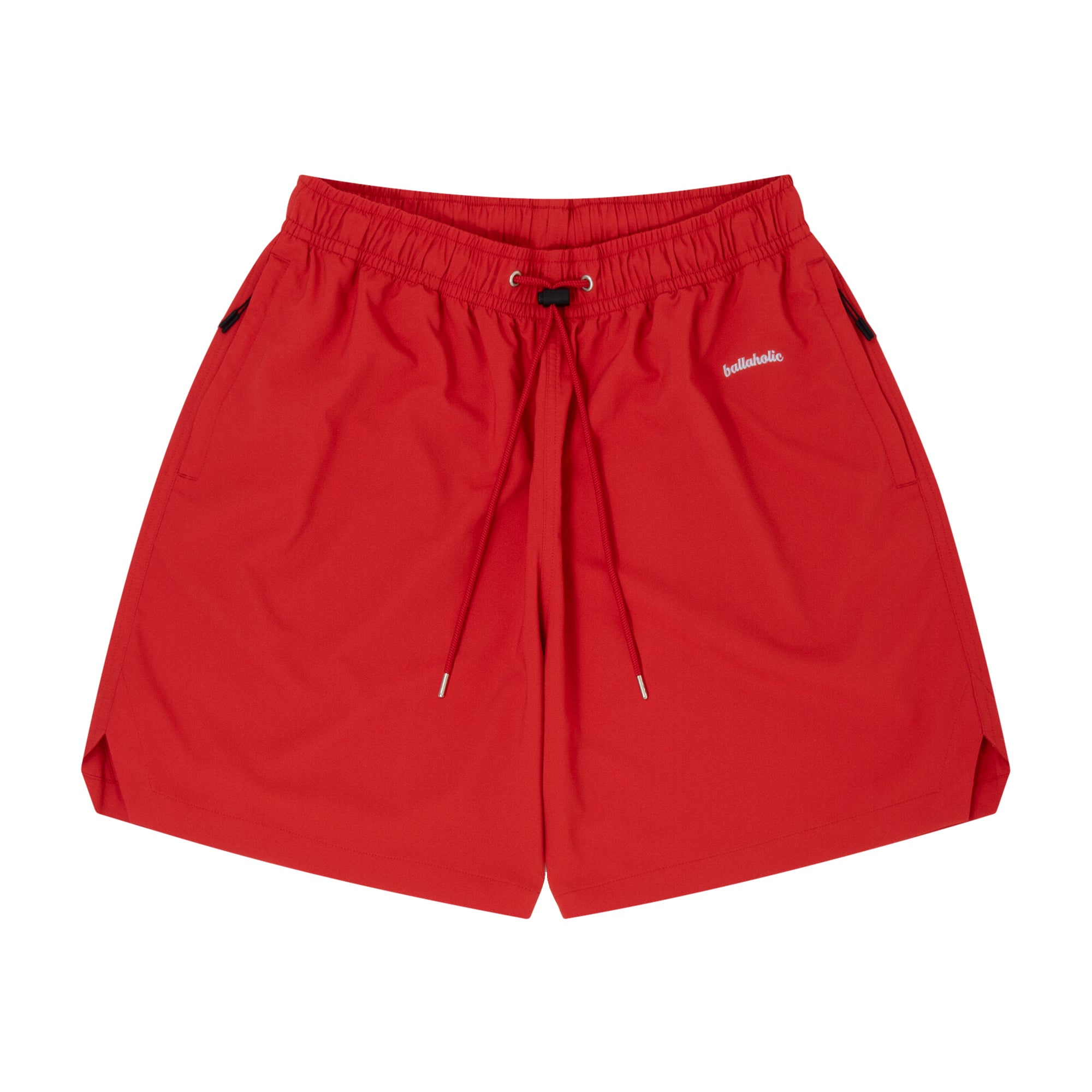 Logo Anywhere Zip Shorts (red) – ballaholic