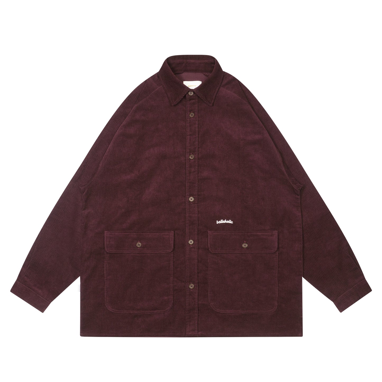 Logo Corduroy Shirt Jacket (bordeaux)