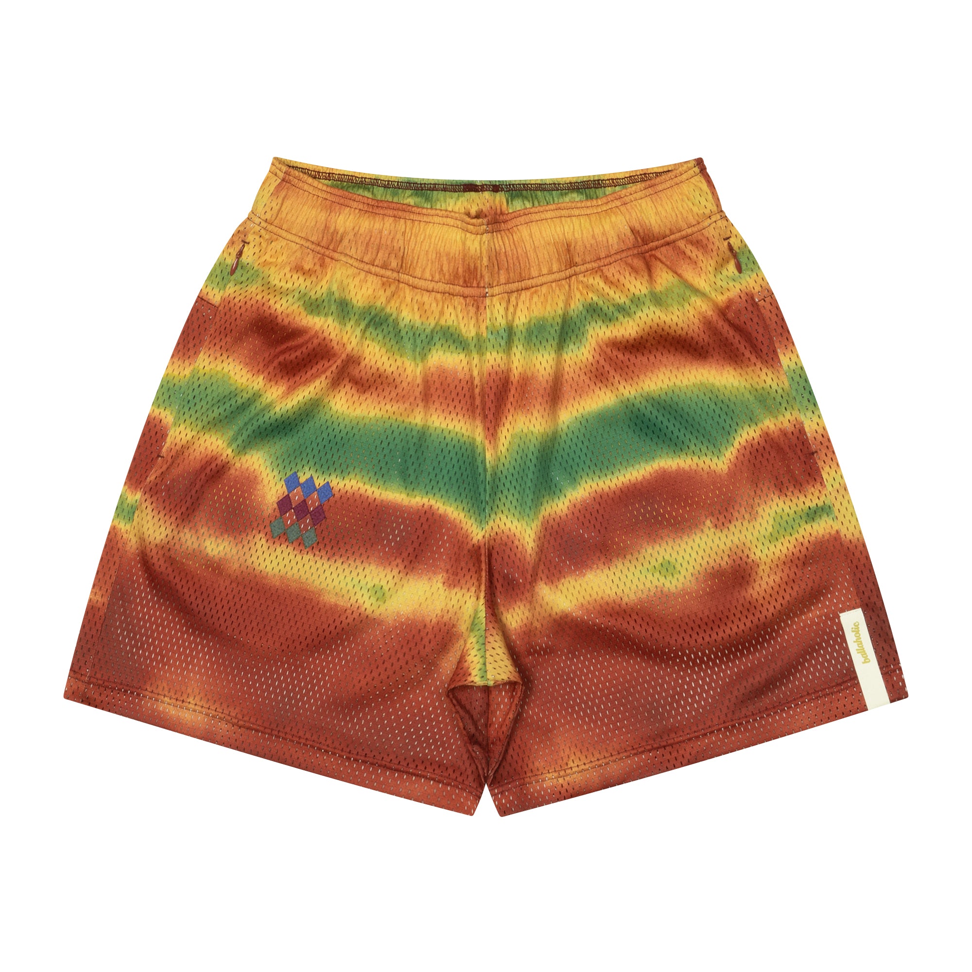 ballaholic Tides Pattern Mesh Zip Shorts-