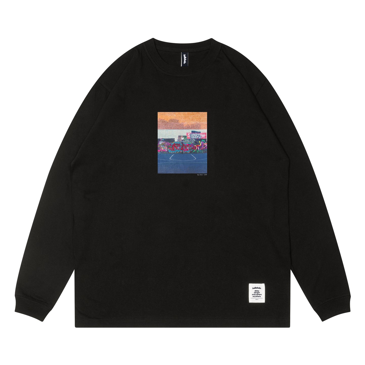 Photo Long Tee -Lower East Side Playground- (black)