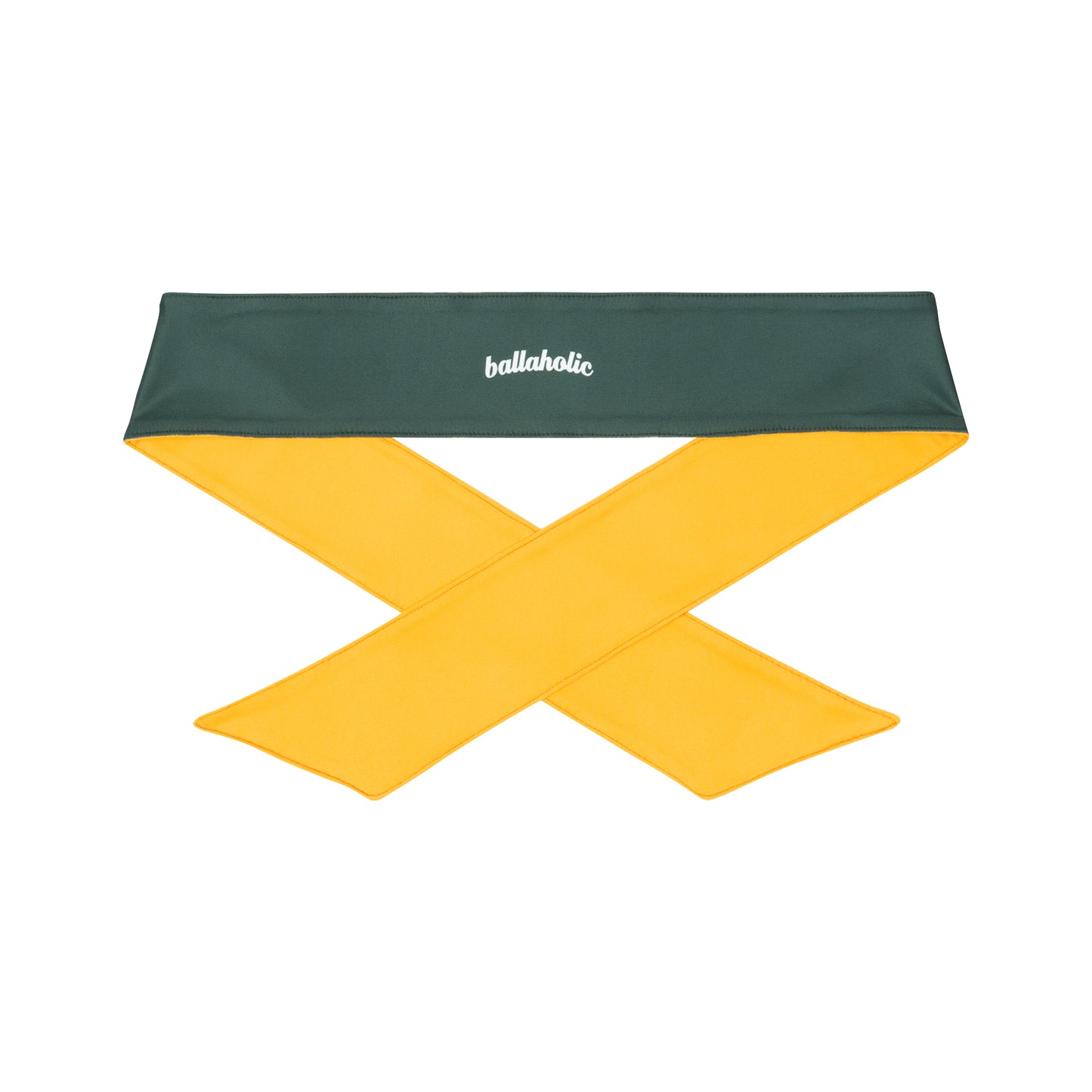 Logo Head Tie (dark green/yellow)