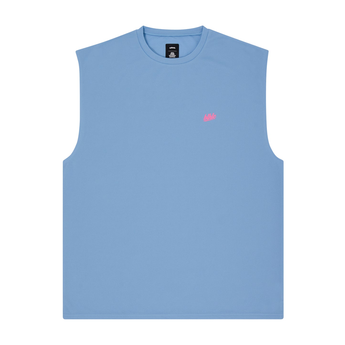 blhlc Back Print No Sleeve Tops (sax/flower pink mosaic)