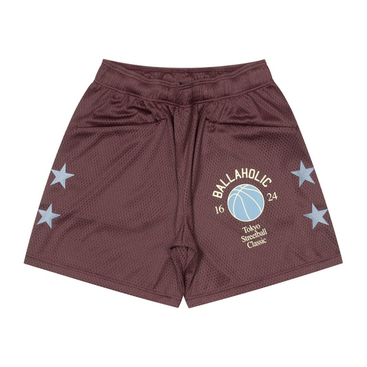 TSC Mesh Zip Shorts (burgundy)