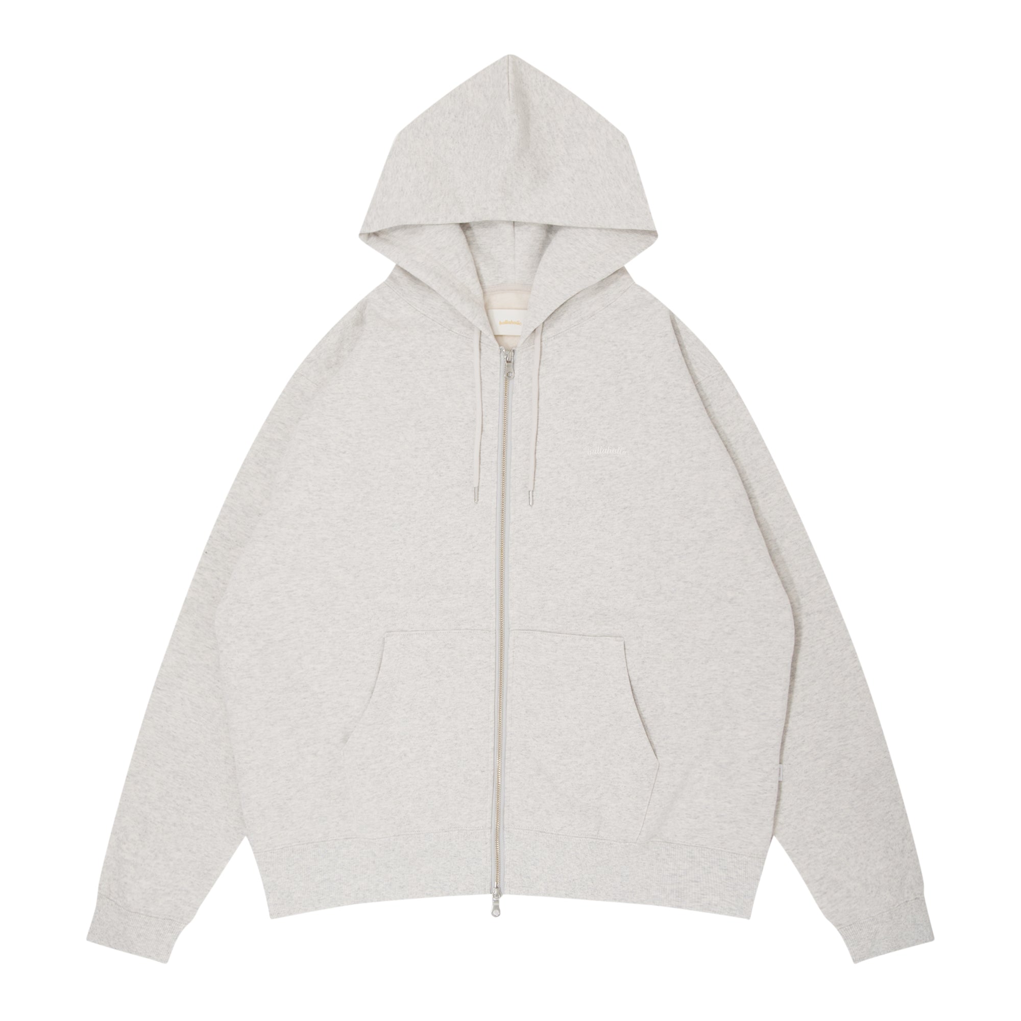 Small Logo Sweat Full Zip Hoodie (ash) – ballaholic