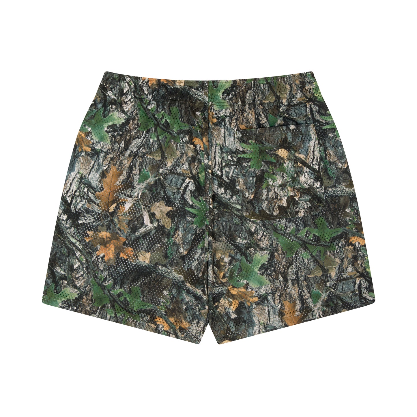 Tree Camo Mesh Zip Shorts (brown)