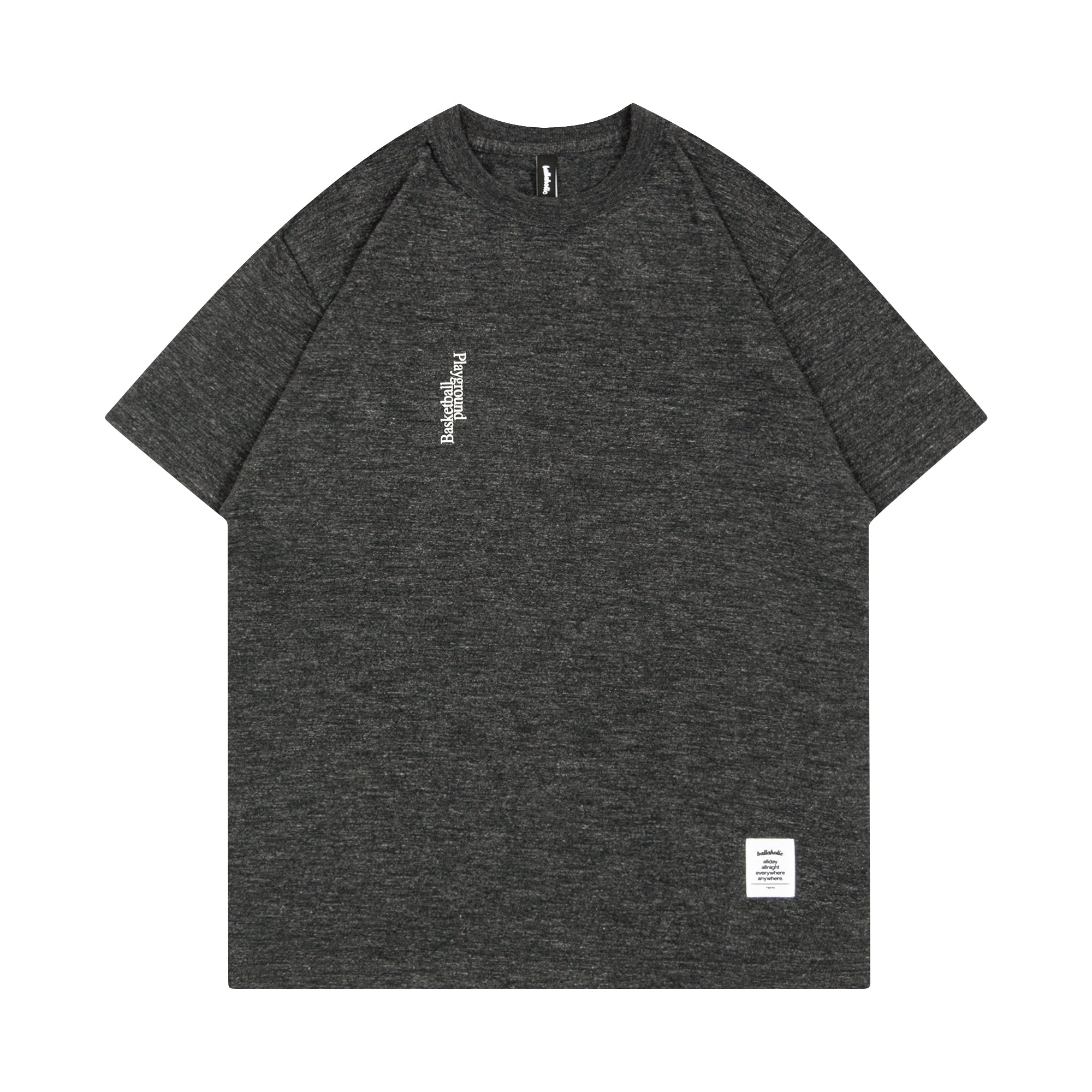 Playground Basketball Tee (heather black/white) – ballaholic