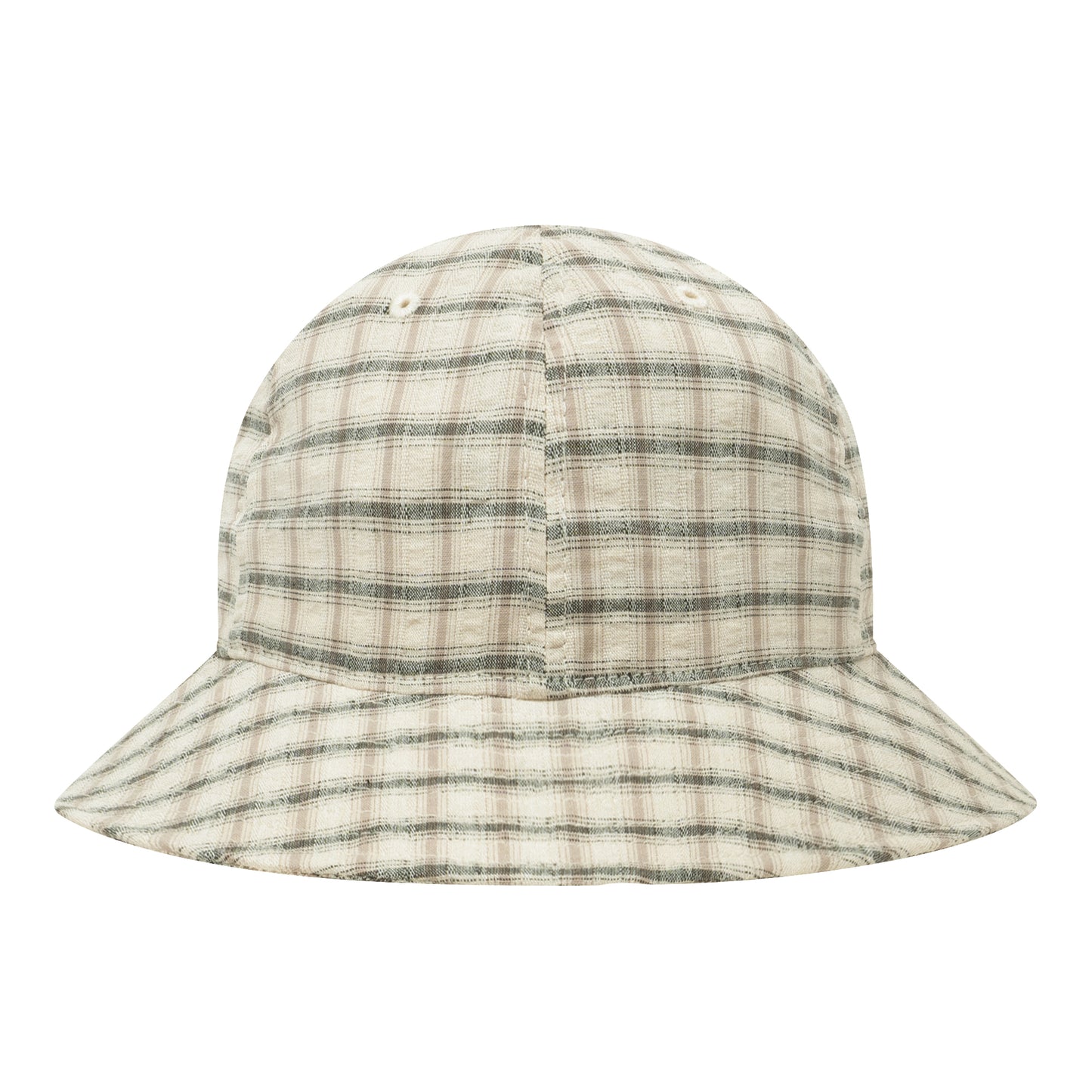 Cotton Linen Seersucker 6P Hat (black)