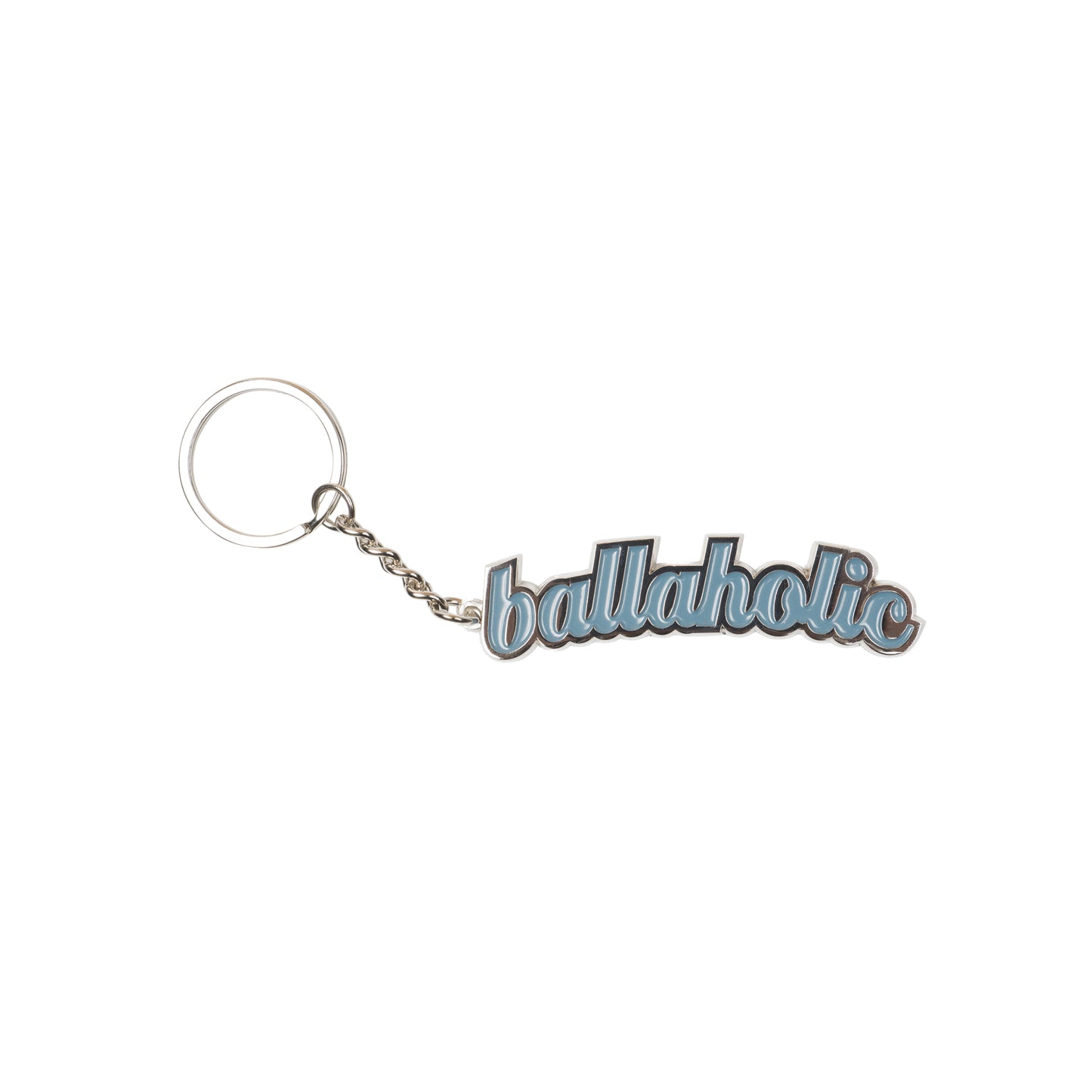 Logo Keychain (silver/slate blue)