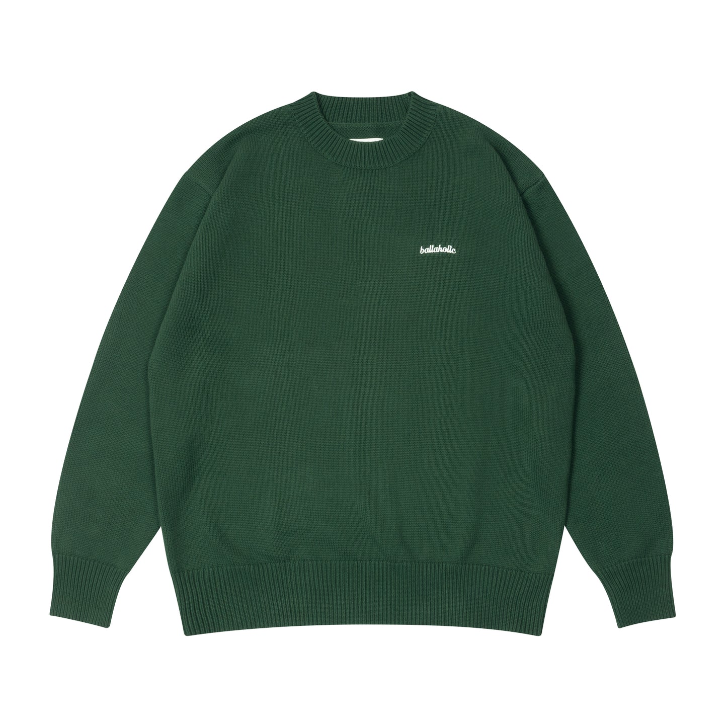Logo Cotton Knit Sweater (bottle green)