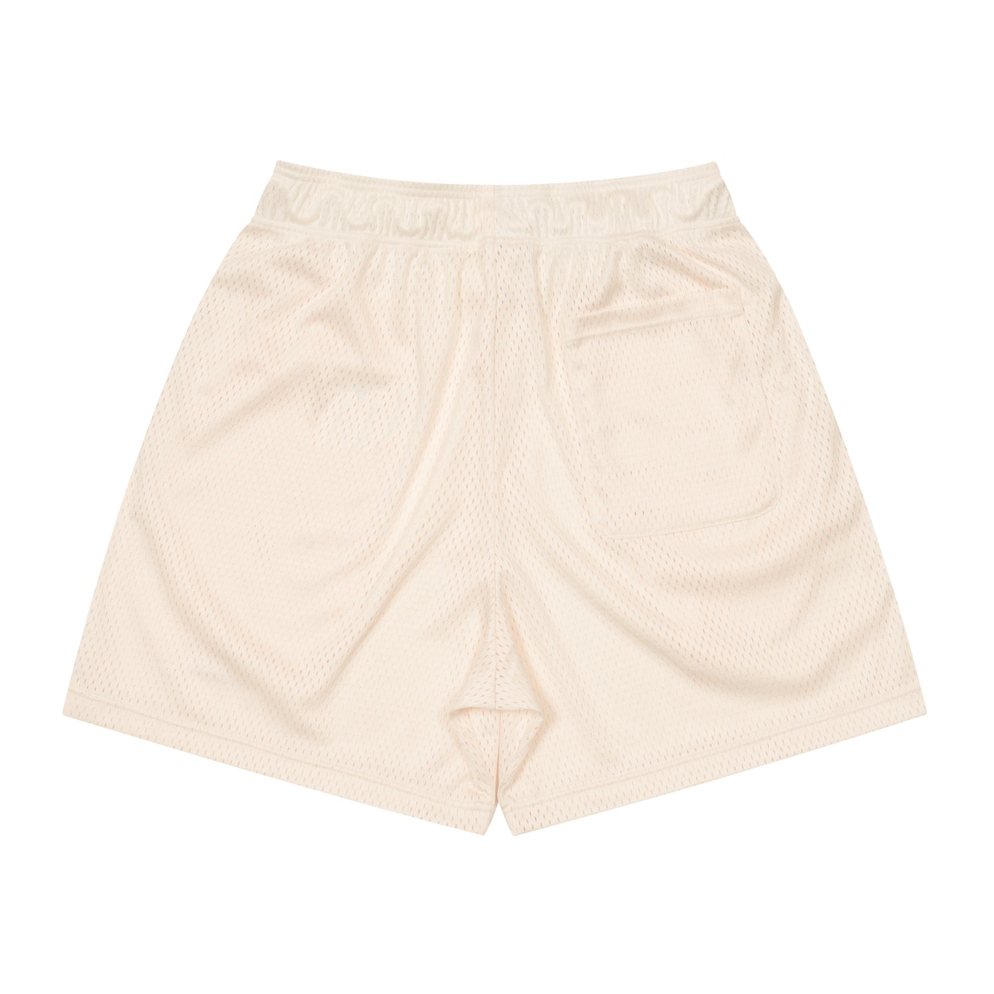 Logo Mesh Zip Shorts (off white)