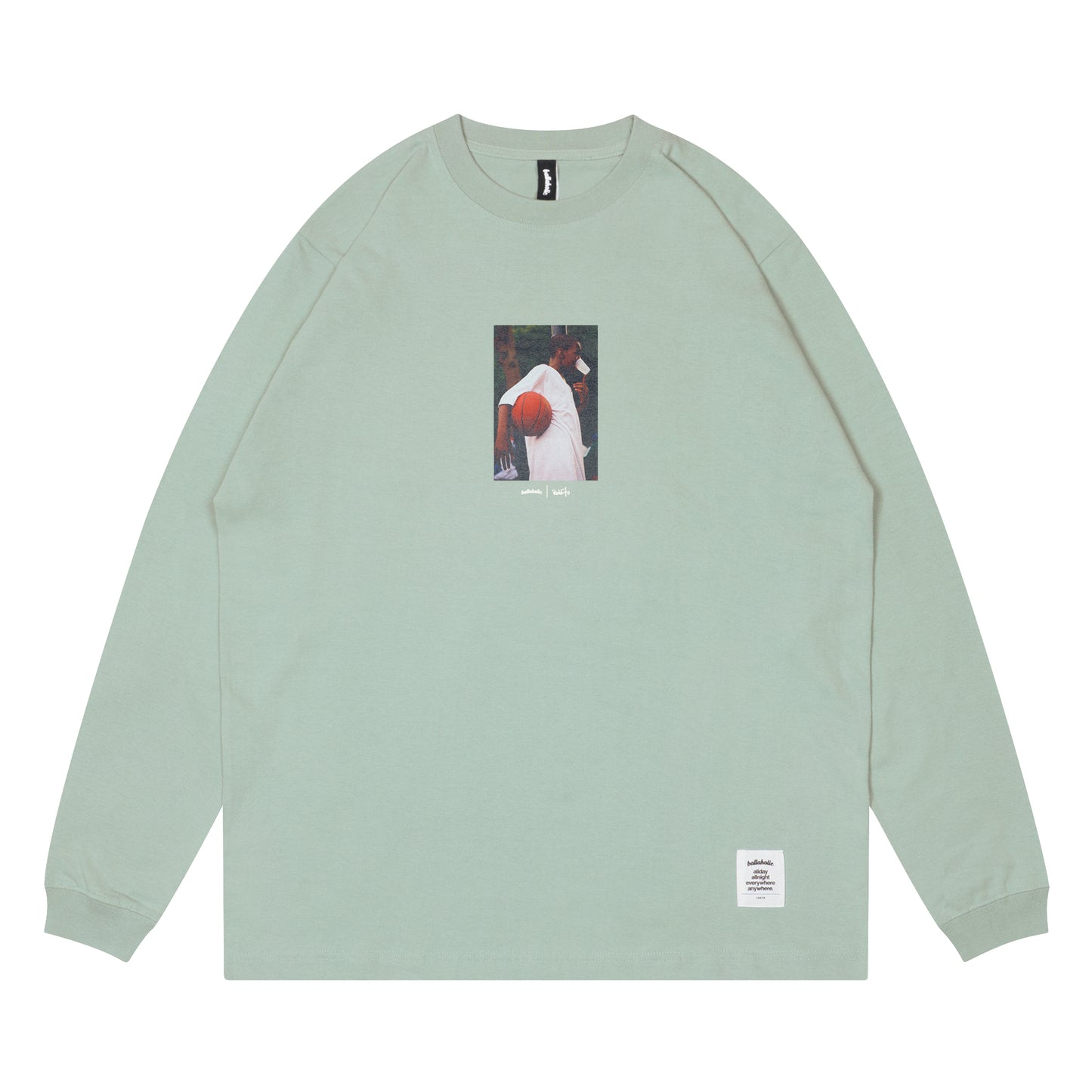 Bobbito x ballaholic Photo Long Tee -Bed Stuy, BK- (slate green)
