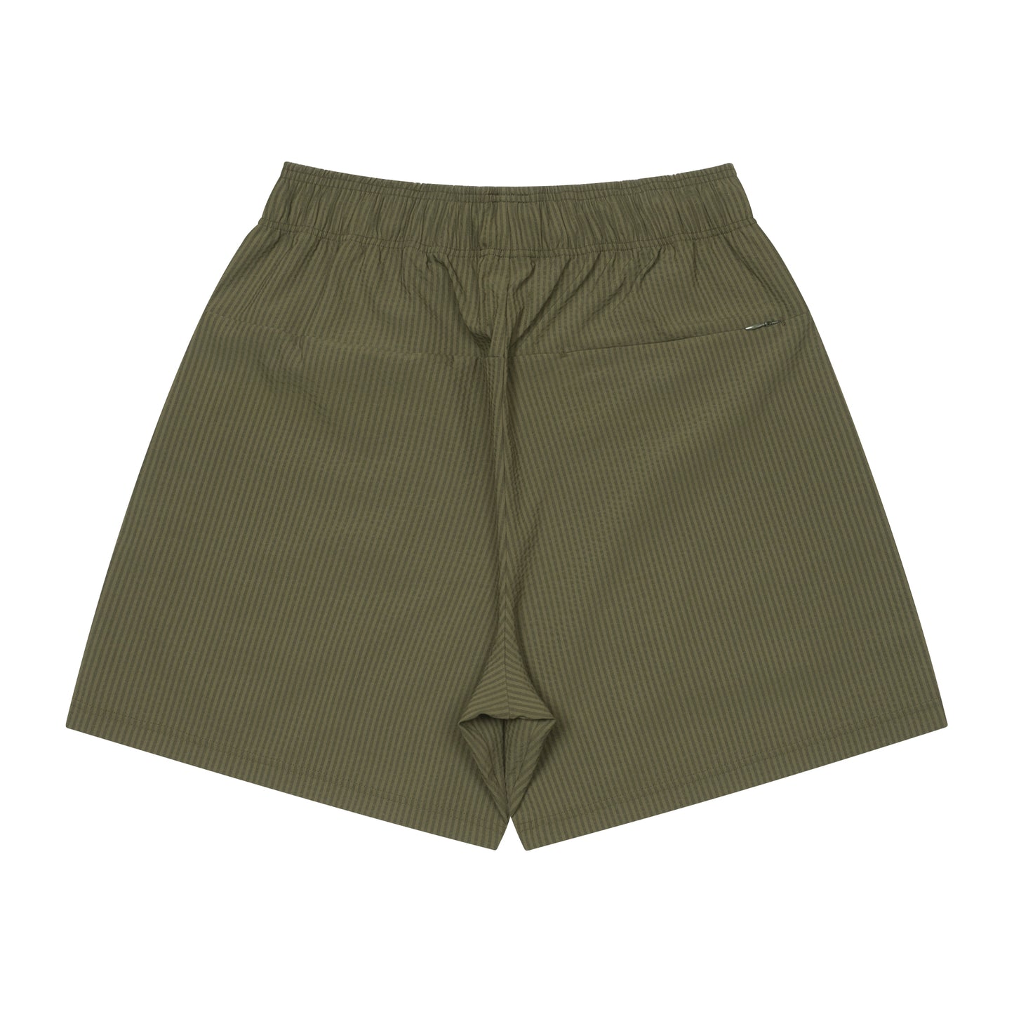 Seersucker Photo Zip Shorts (olive)