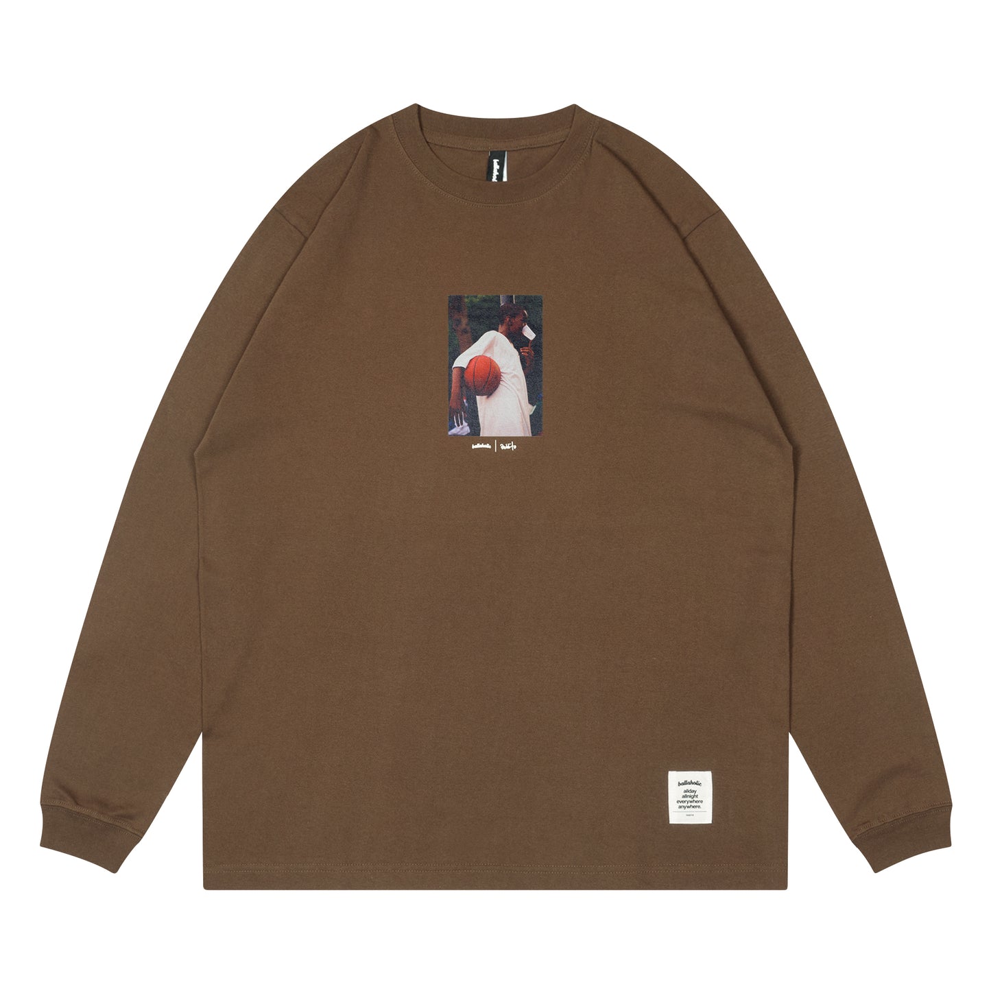 Bobbito x ballaholic Photo Long Tee -Bed Stuy, BK- (dark brown)