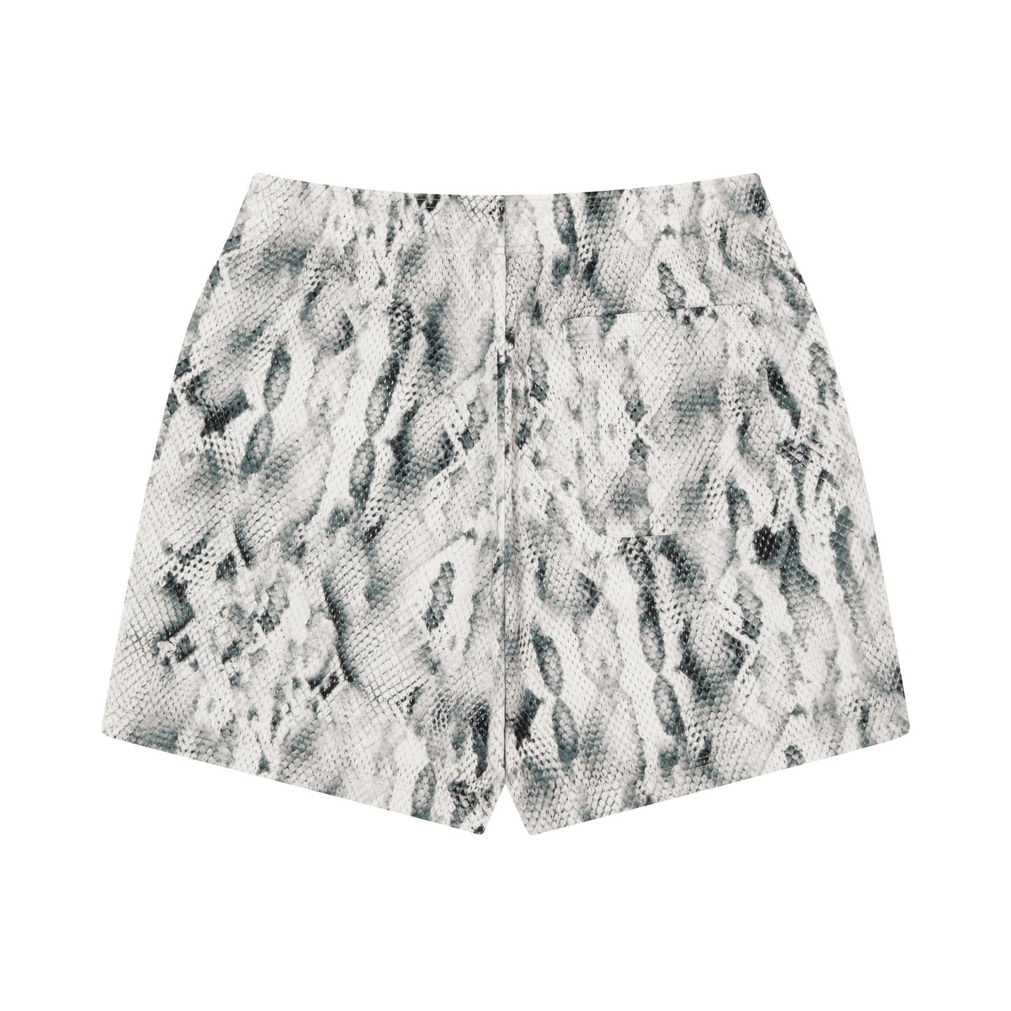 Snake Mesh Zip Shorts (off white)