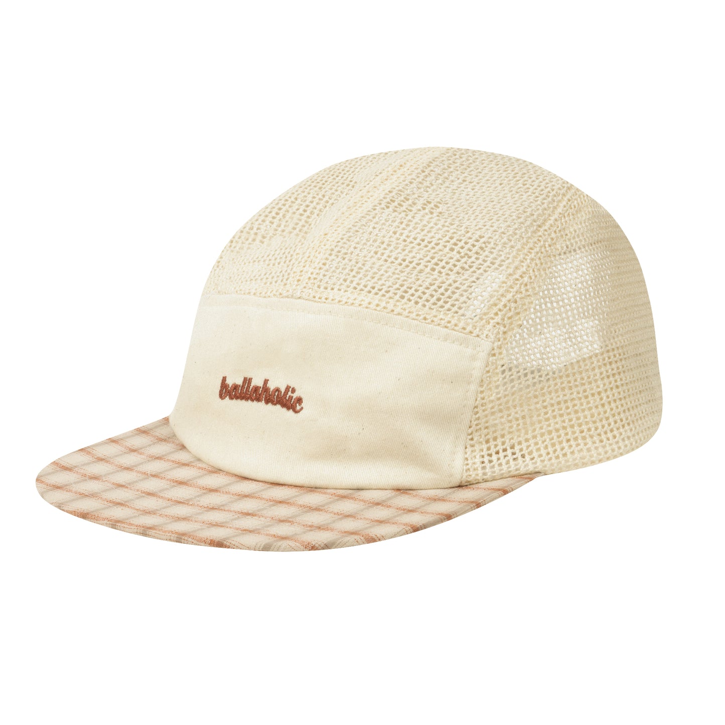 Cotton Linen Logo Mesh 5P Cap (red)