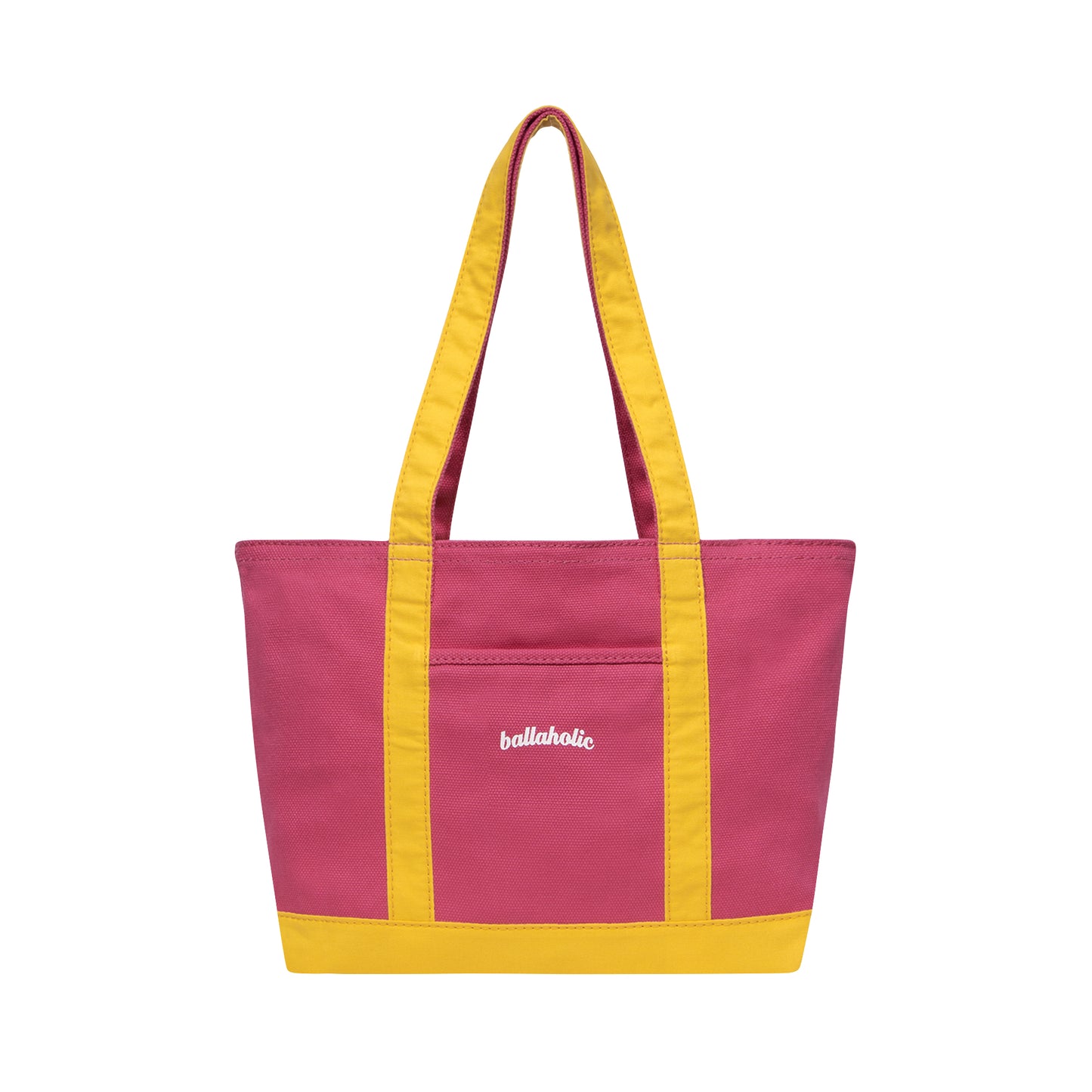 Playground Basketball Logo Canvas Tote Bag M (pink/yellow)