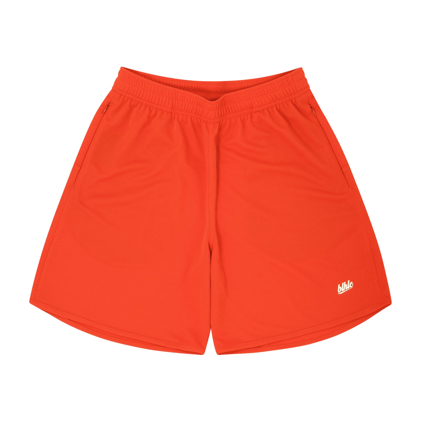 Basic Zip Shorts (orange red/off white)