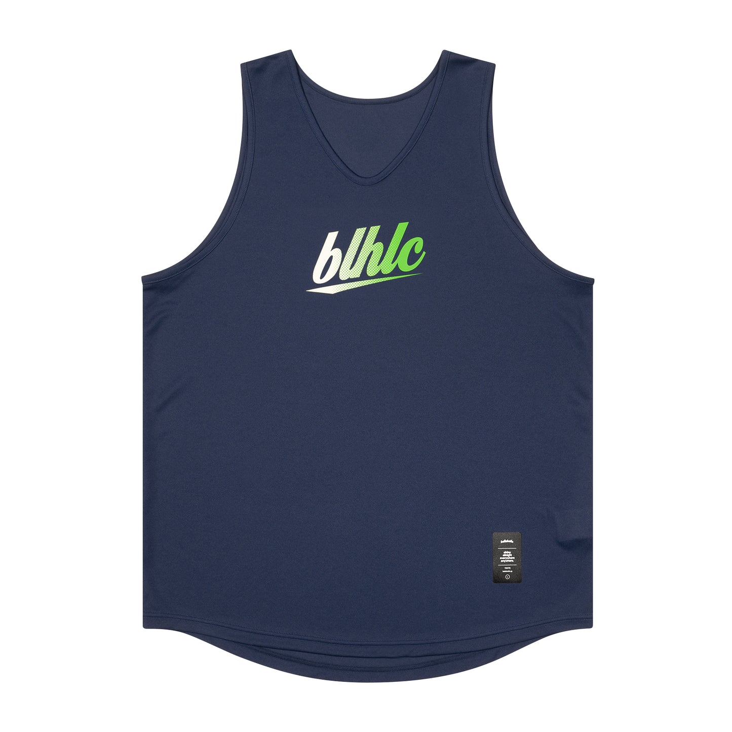 The Neighborhood Classic Tank Top (navy/white/lime green)