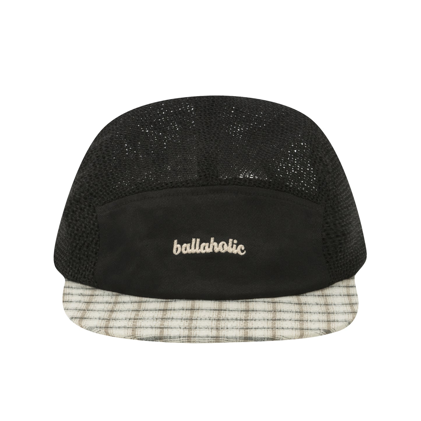 Cotton Linen Logo Mesh 5P Cap (black)