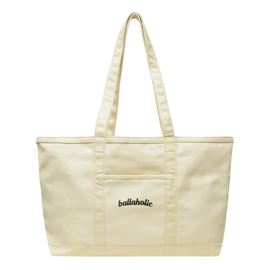 Ball On Journey Logo Canvas Tote Bag (natural) L