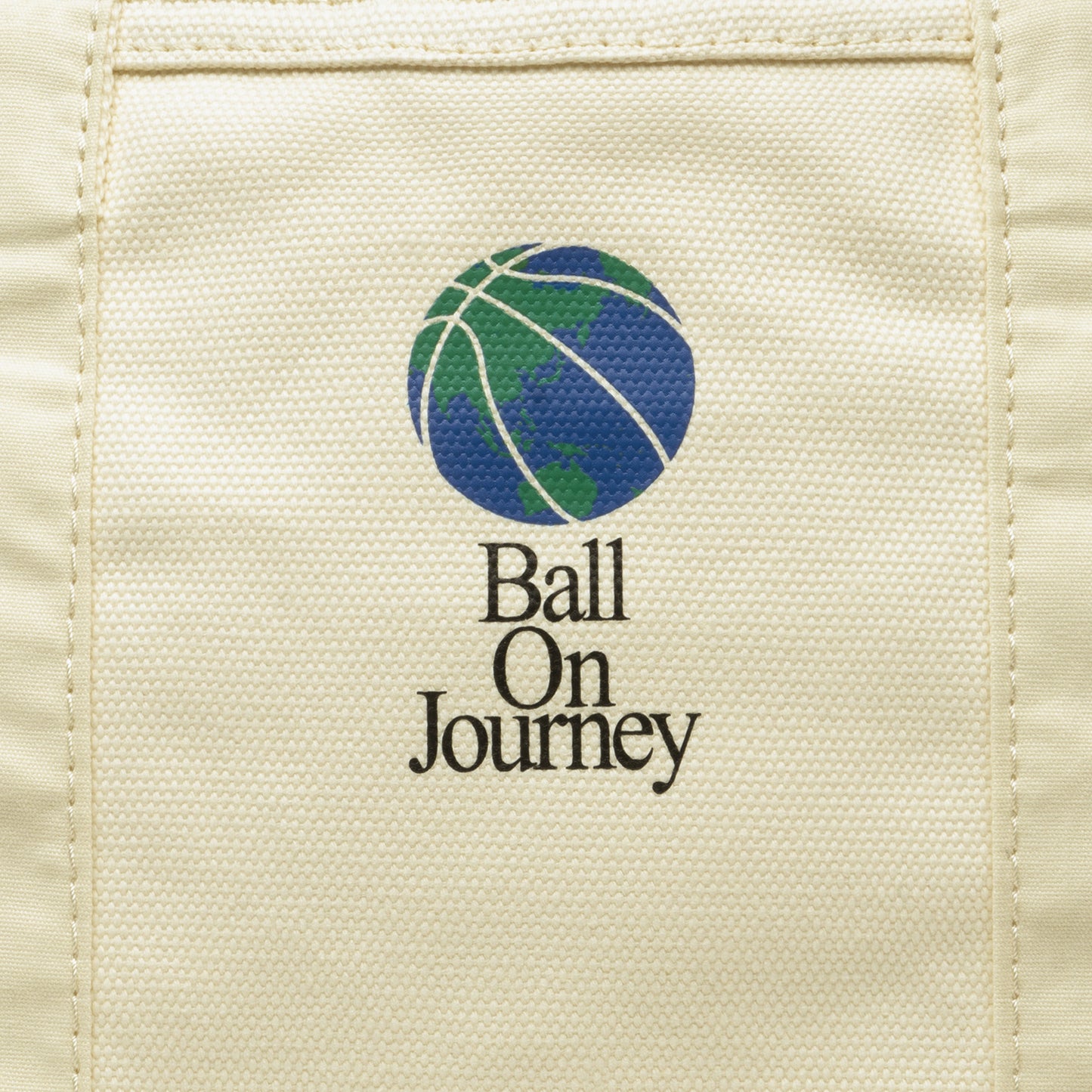 Ball On Journey Logo Canvas Tote Bag (natural) M