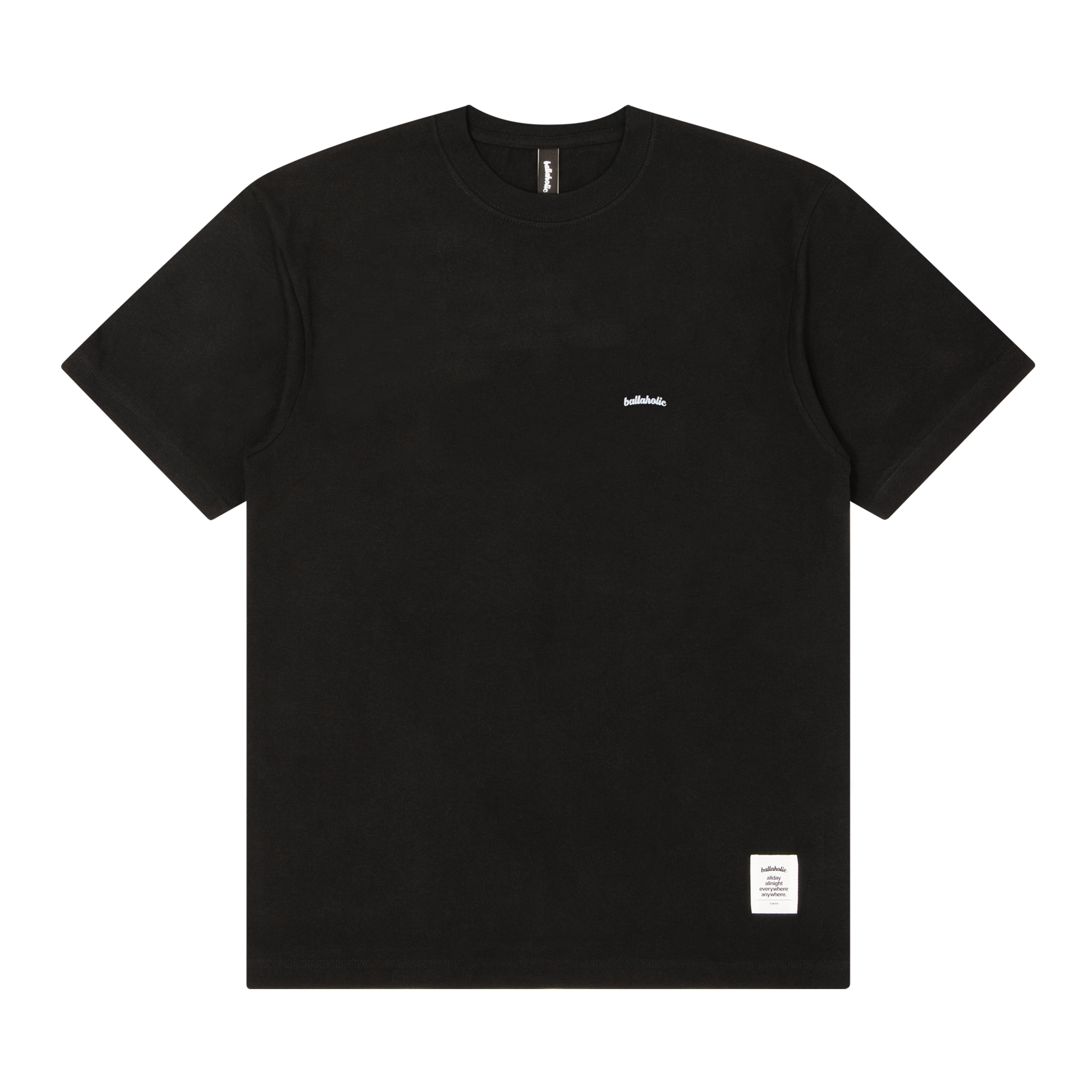 Micro Logo Tee (black/white) – ballaholic