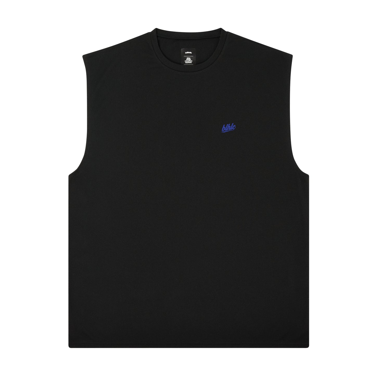 blhlc Back Print No Sleeve Tops (black/flower pink mosaic)