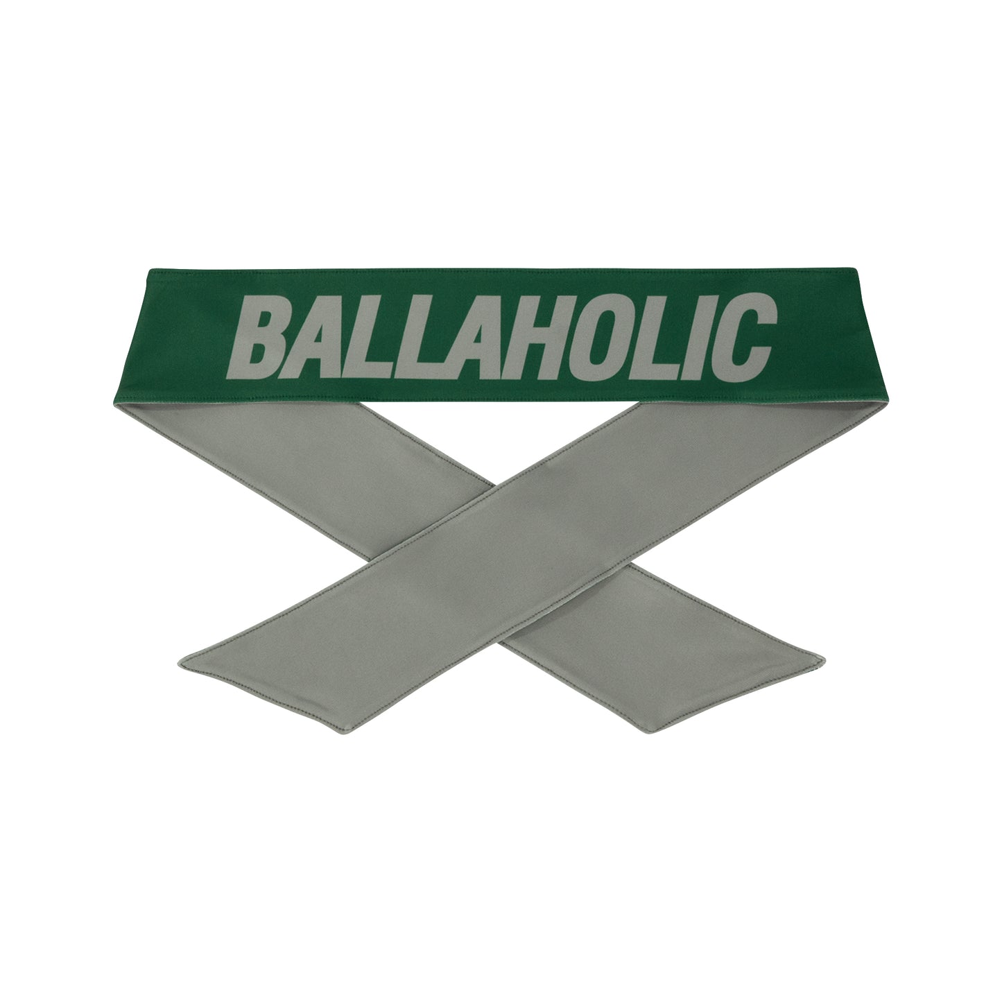 Logo Head Tie (gray/forest green)