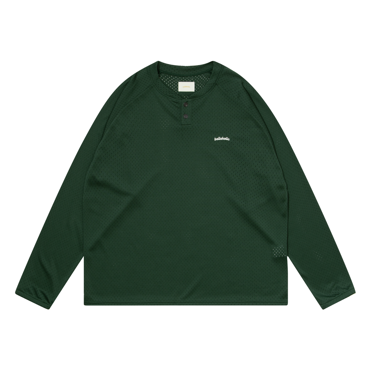 Logo Mesh Long Shirt (dark green)