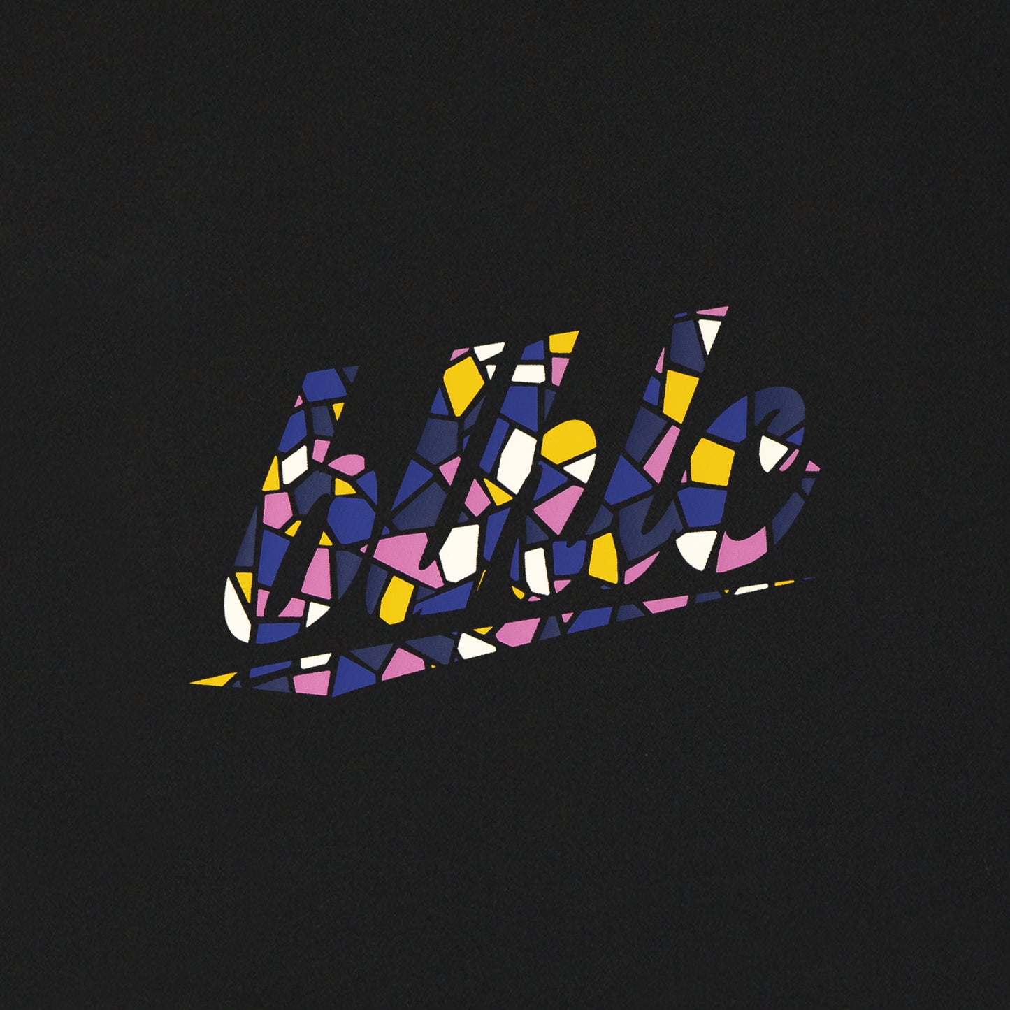 blhlc Back Print No Sleeve Tops (black/flower pink mosaic)