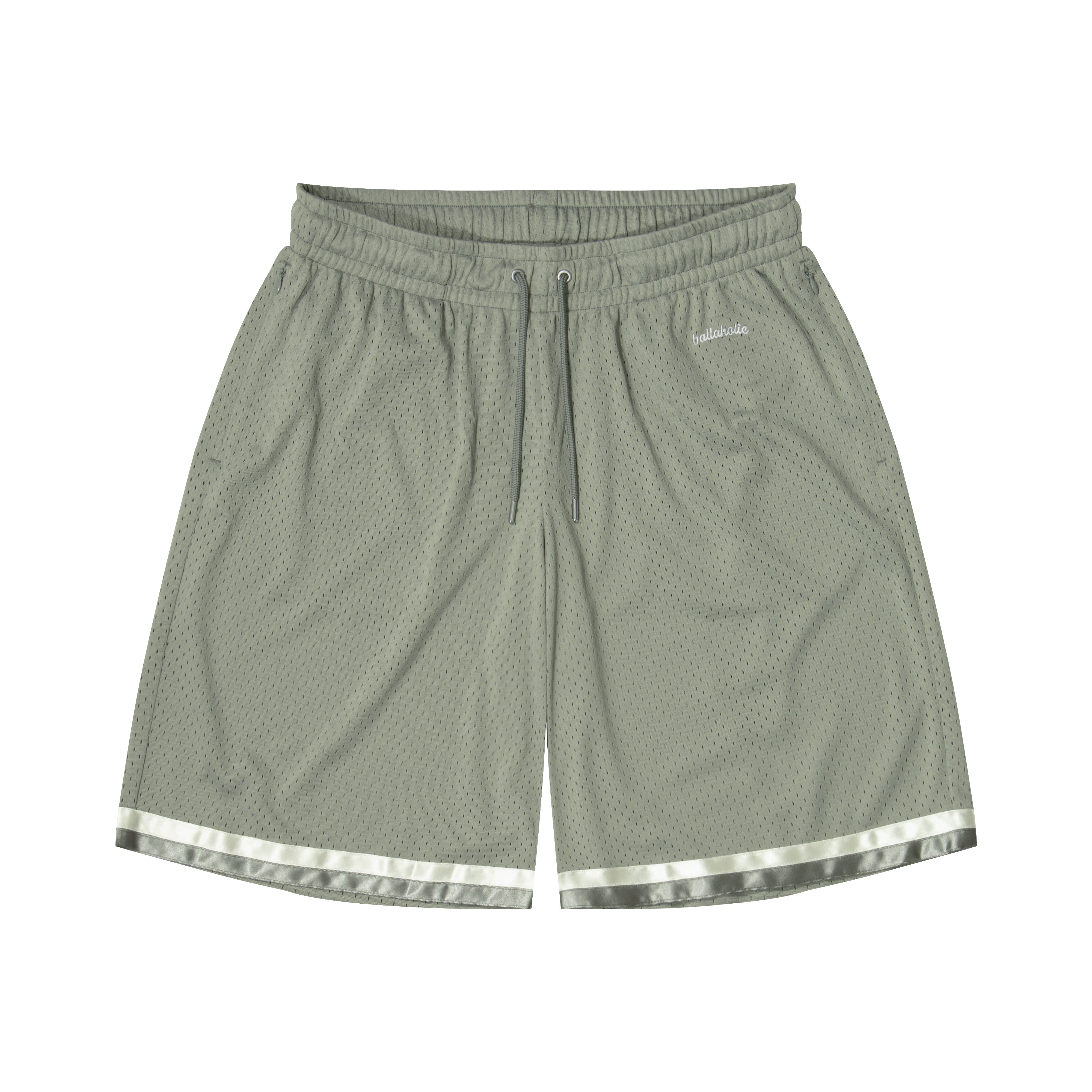 asics×ballaholic Mesh Zip Shorts XL Tape Mesh Zip Shorts (gray) – ballaholic