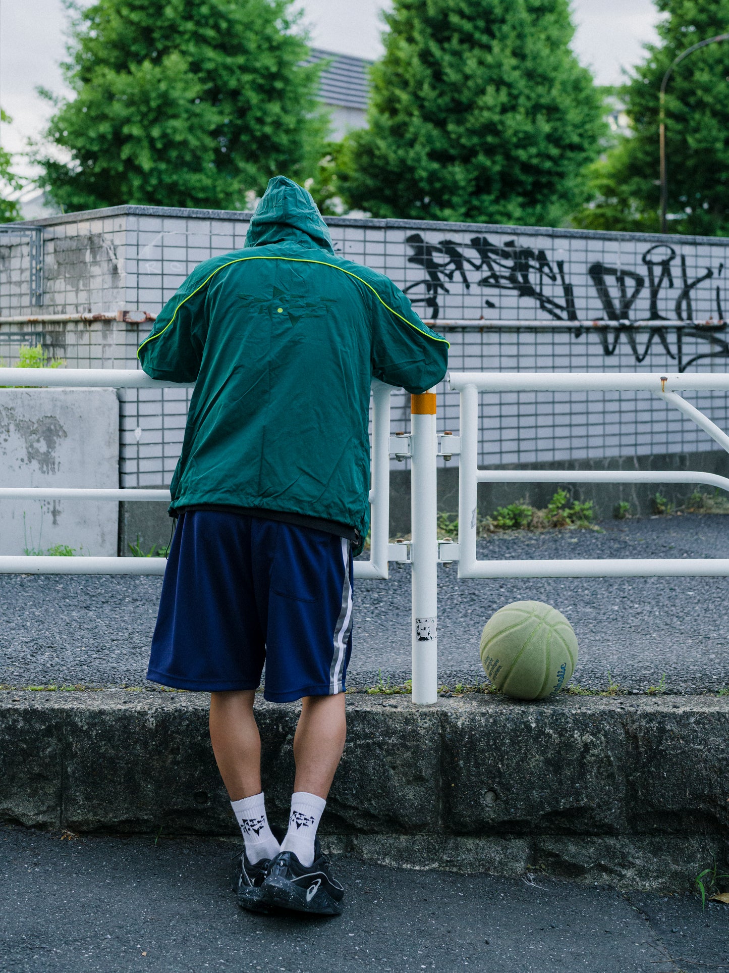 Side-Tape Jersey Shorts (navy)