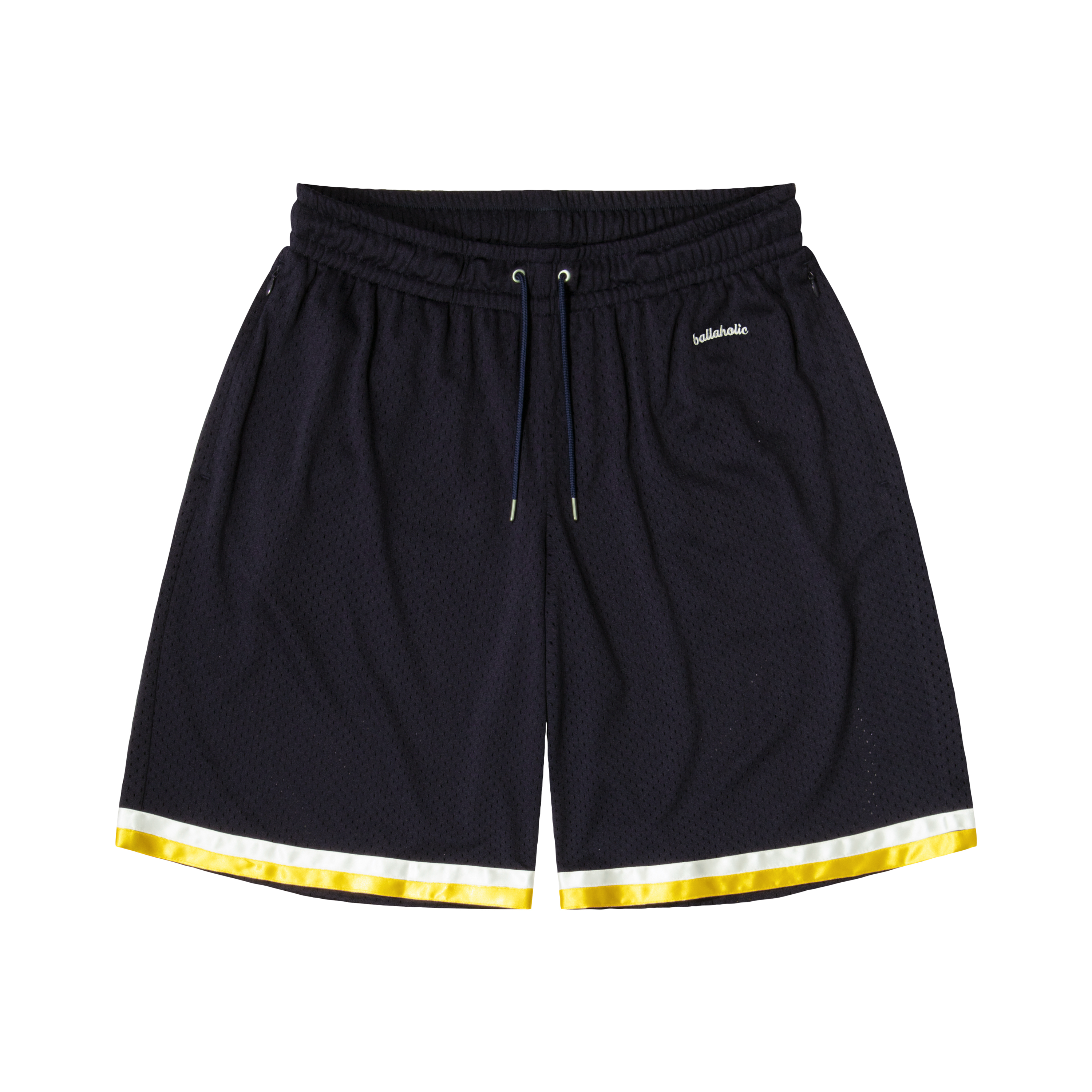 Tape Mesh Zip Shorts (navy) – ballaholic