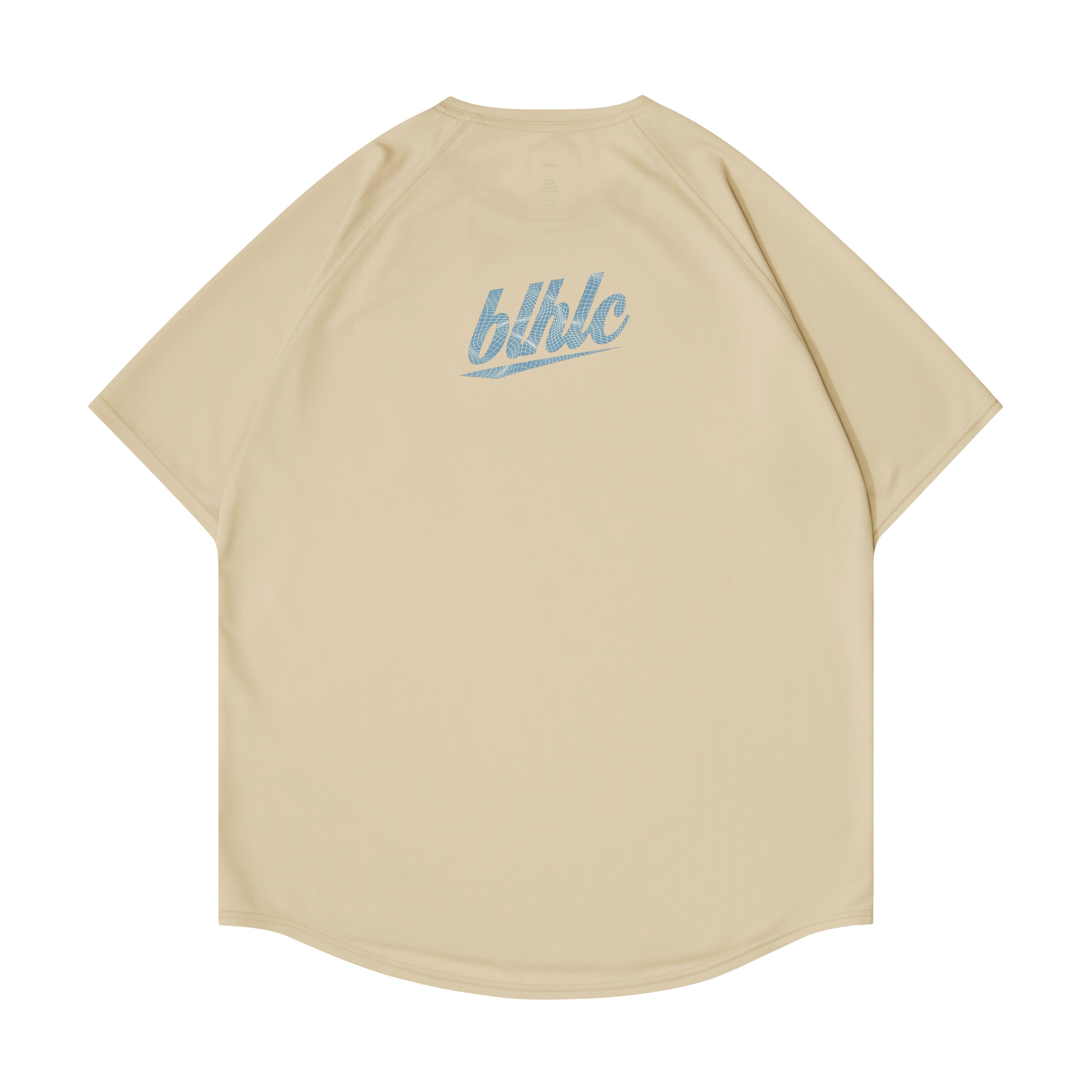 3D-Net blhlc Back Print Cool Tee (oatmeal/mosaic blue/white