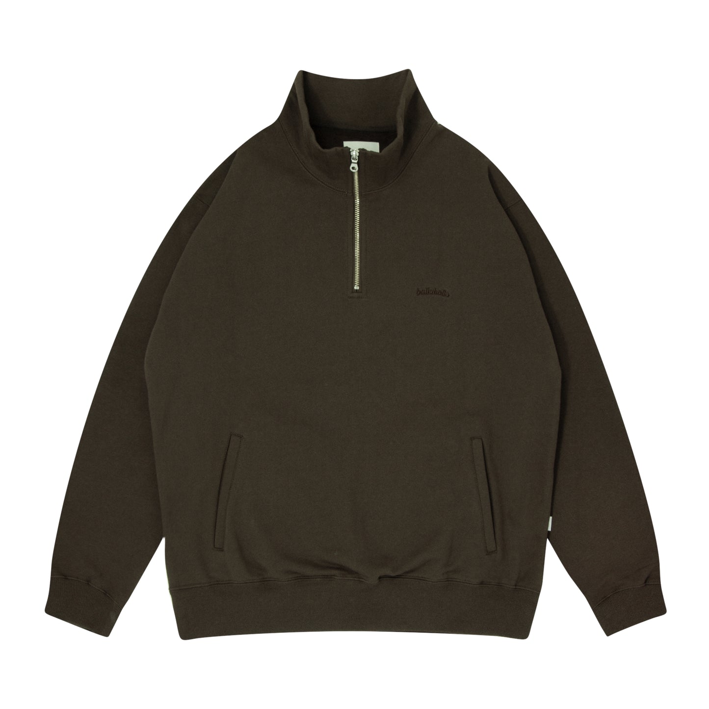 Small Logo Half Zip Sweatshirt (chocolate)