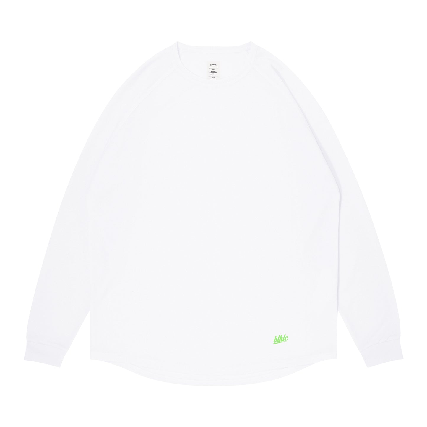 blhlc Back Print Cool Long Tee (white/fresh green mosaic)