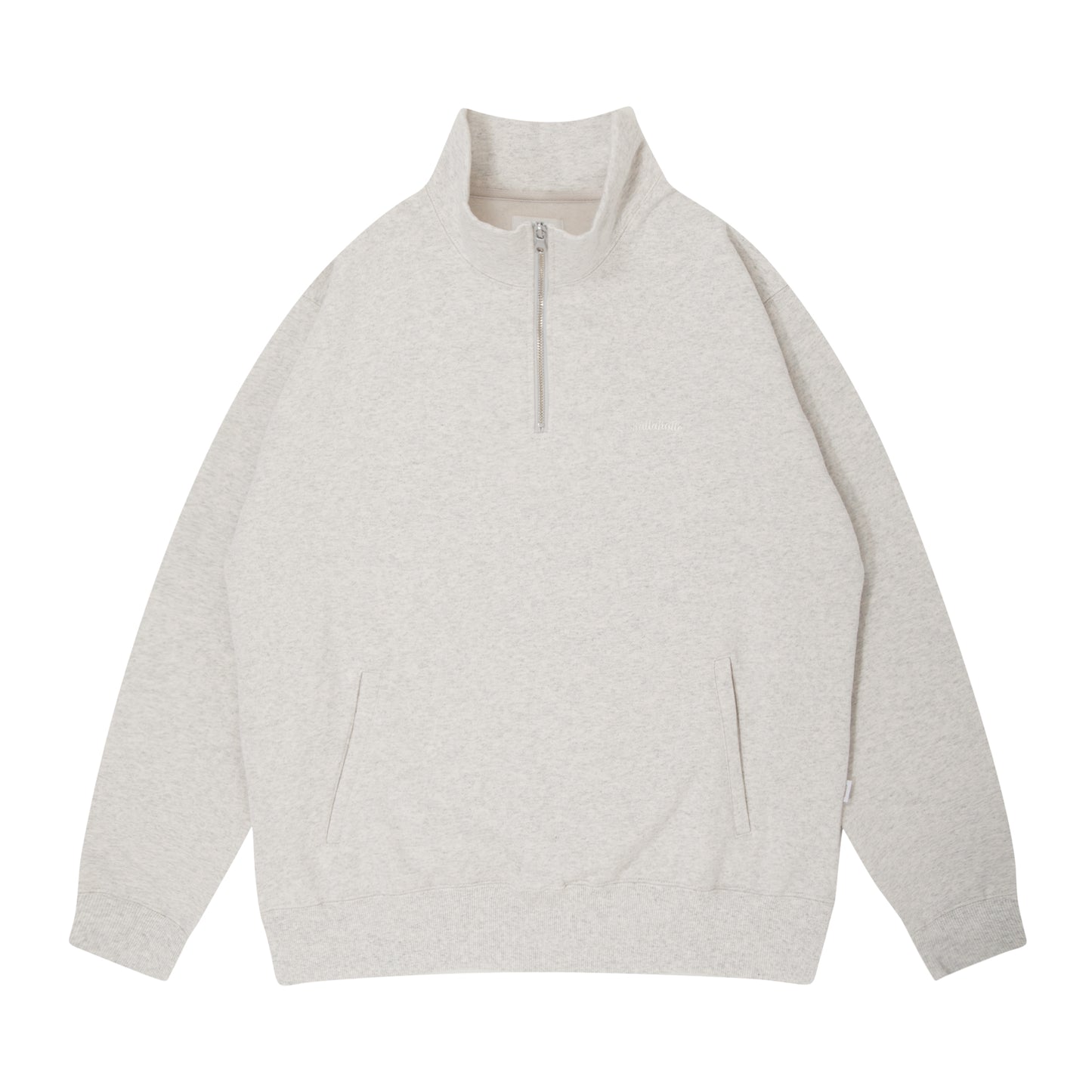 Small Logo Half Zip Sweatshirt (ash)