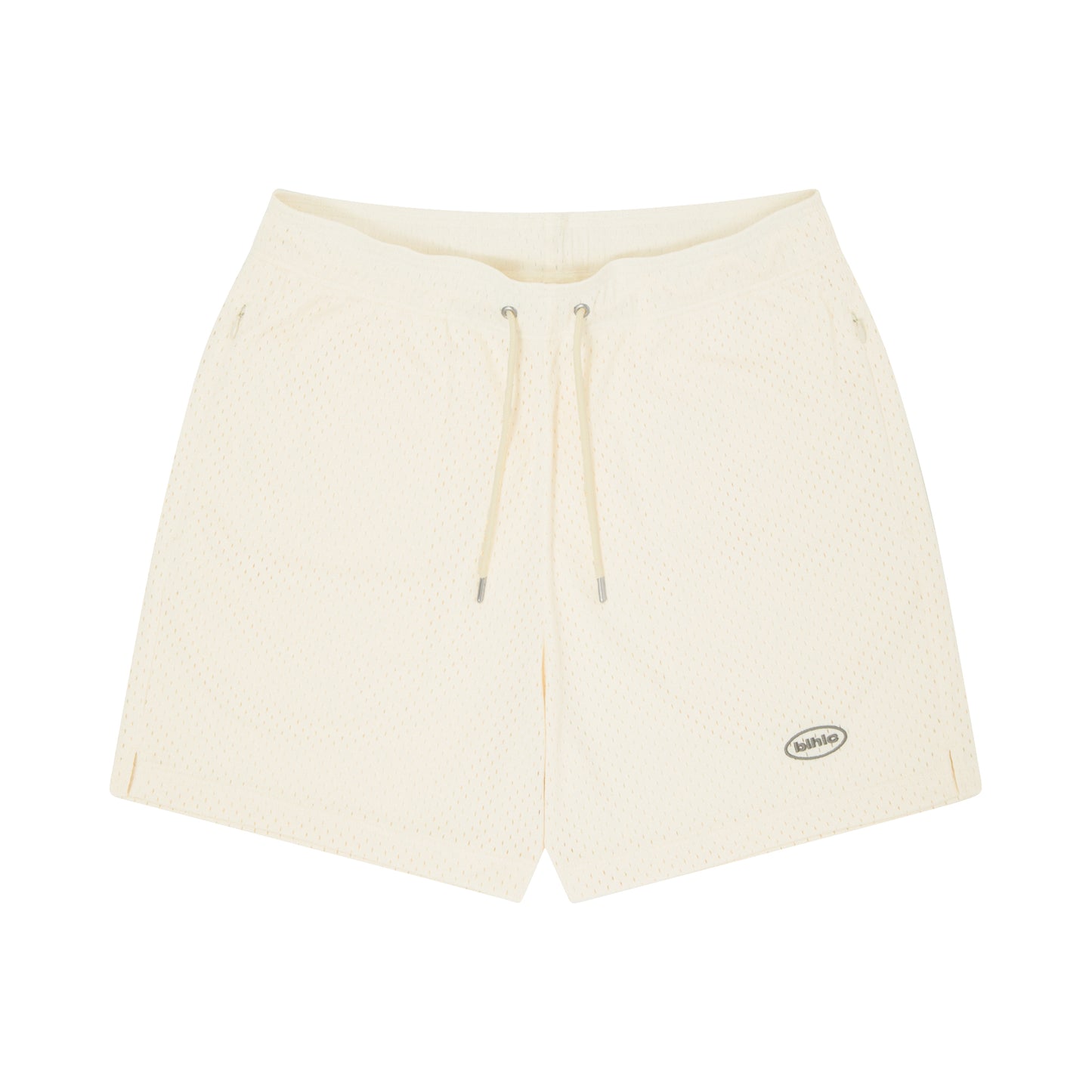 blhlc Oval Logo Mesh Zip Shorts (ivory)