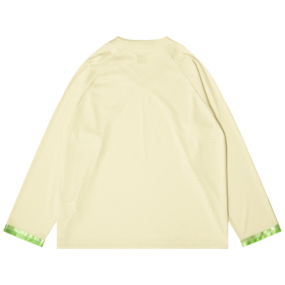 Tape V-neck Mesh Long Tee (off white)