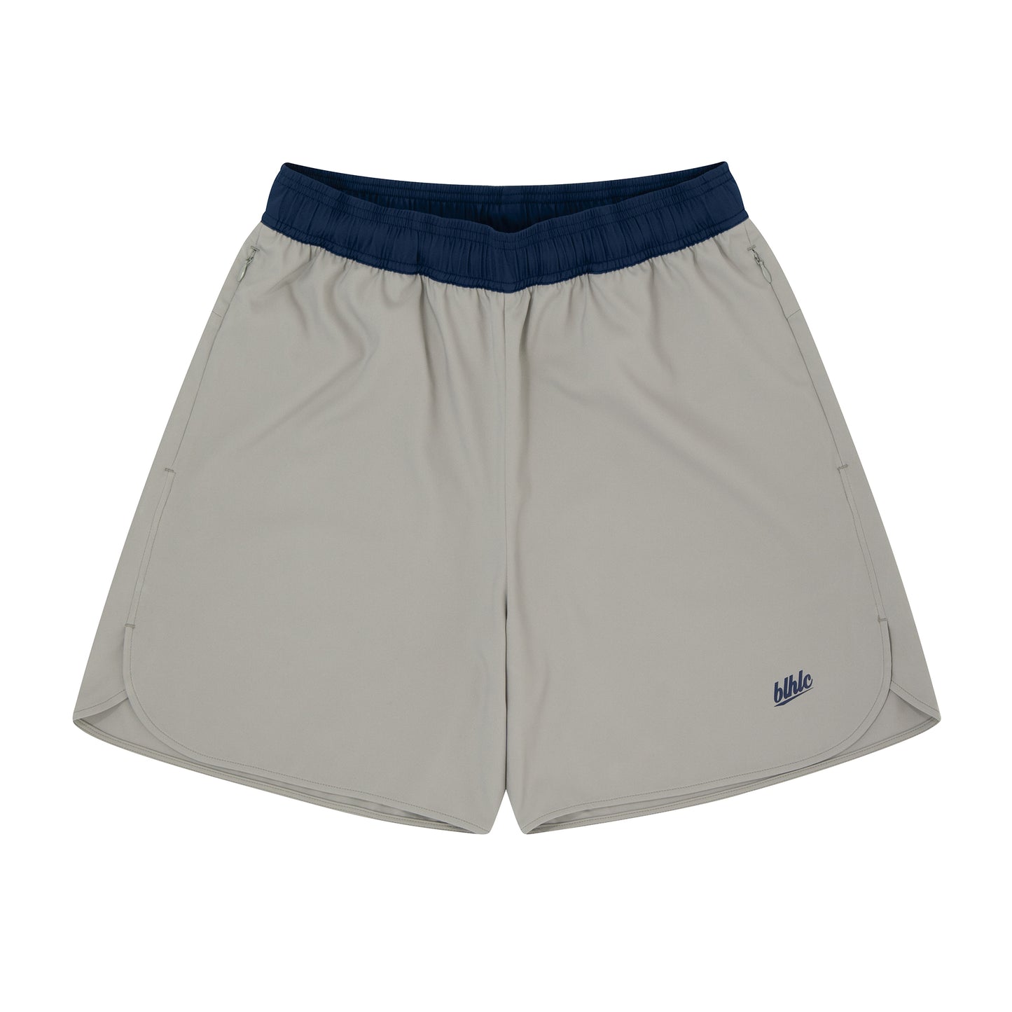 The Neighborhood Classic Zip Shorts (gray/navy)