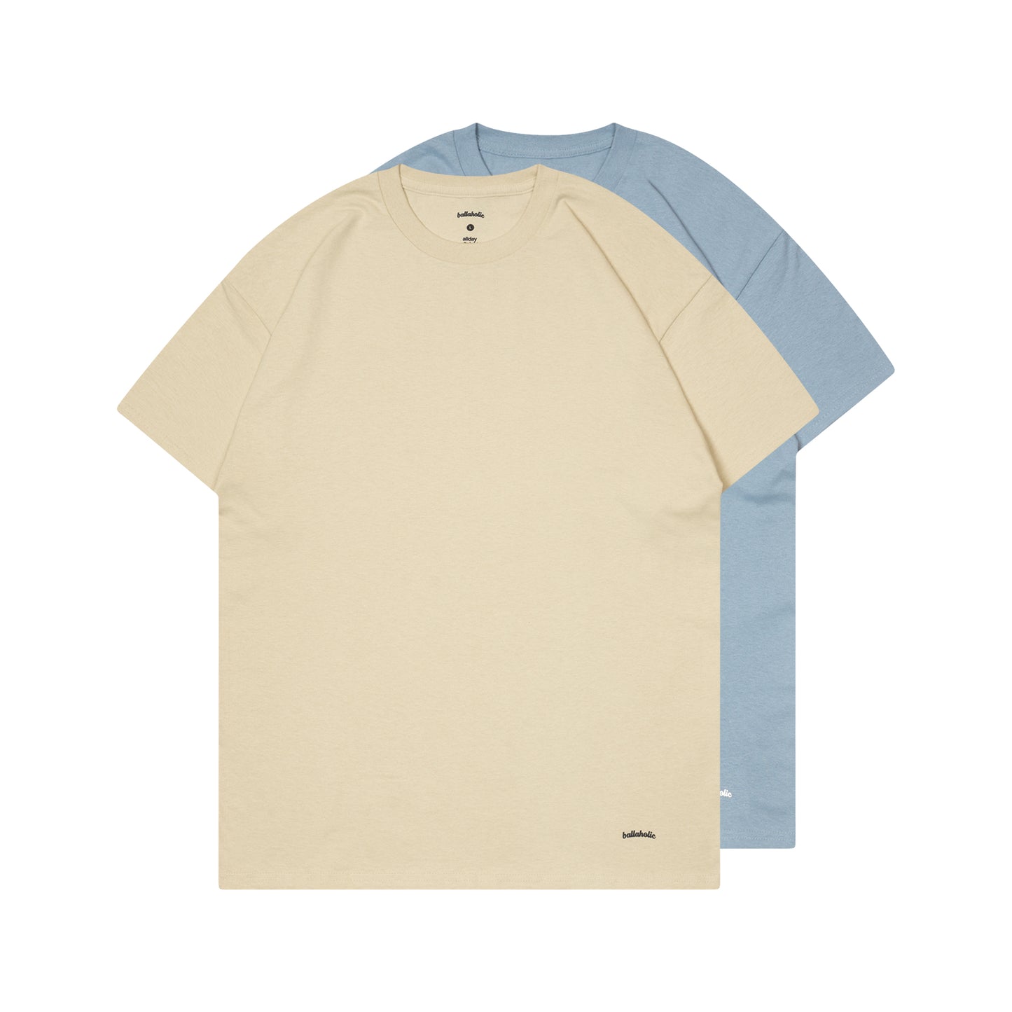 ballaholic 2 Pieces Crew Tee (sand beige, slate blue)
