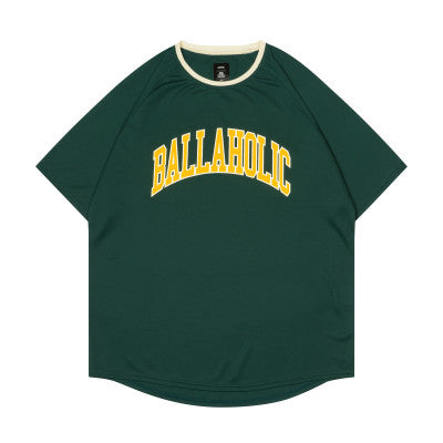 College Logo Cool Tee (dark green/ivory)