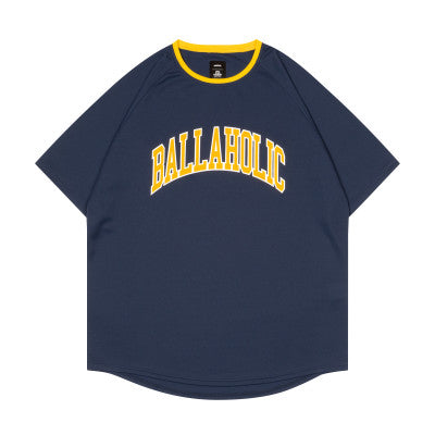 College Logo Cool Tee (navy/yellow)