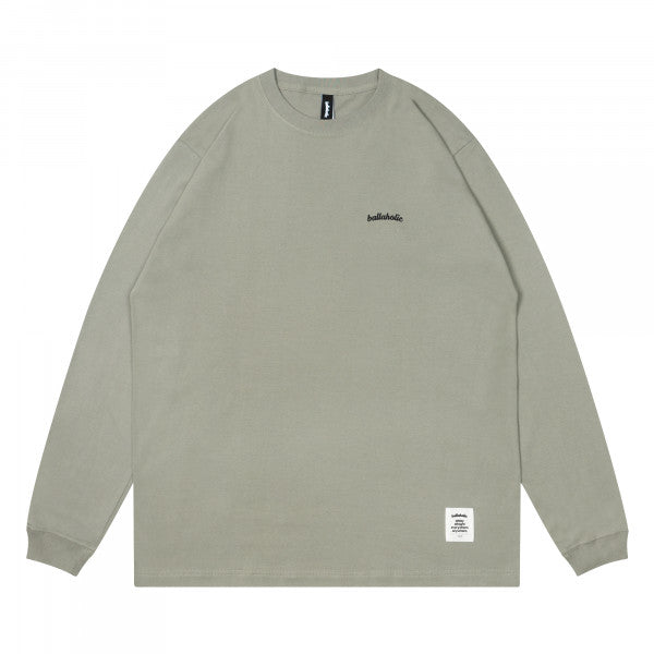 L-I-FE Back Print Long Tee (stone gray/black)