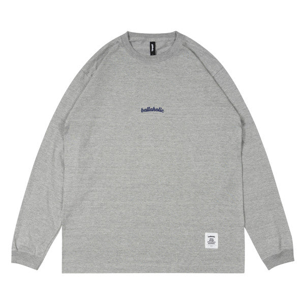 Small Logo Long Tee (gray/navy)