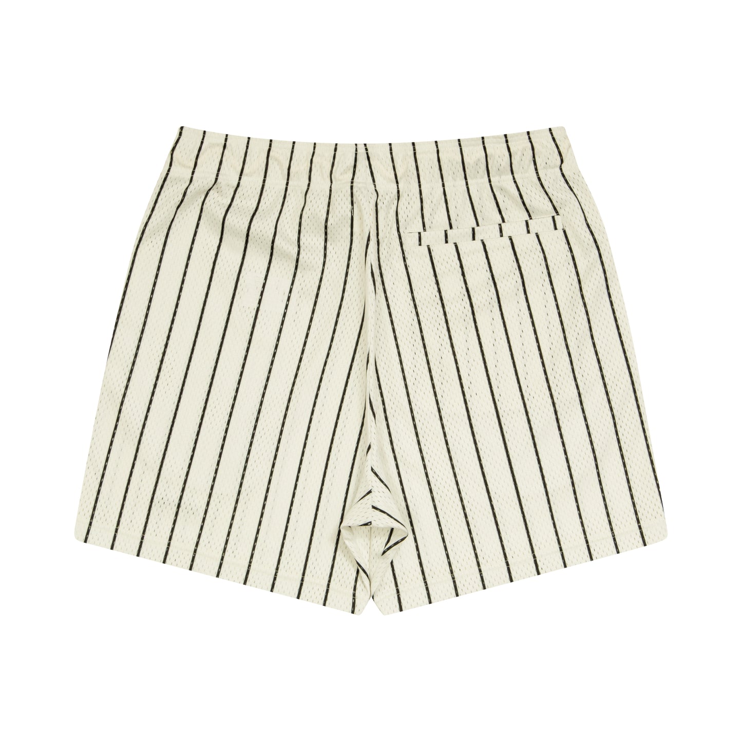 Stripe Mesh Zip Shorts (ivory/black)