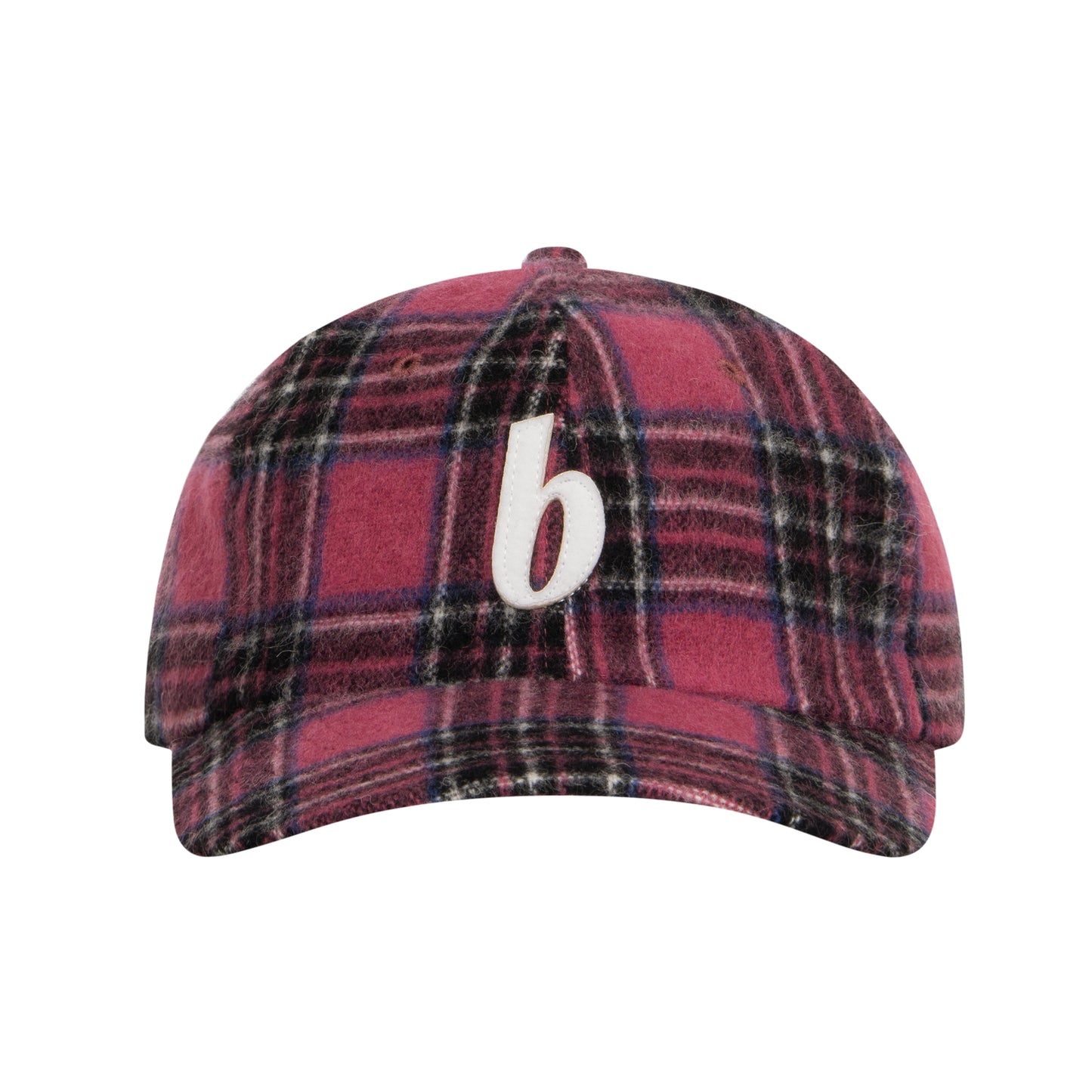 b 6P Wool Cap (pink check)