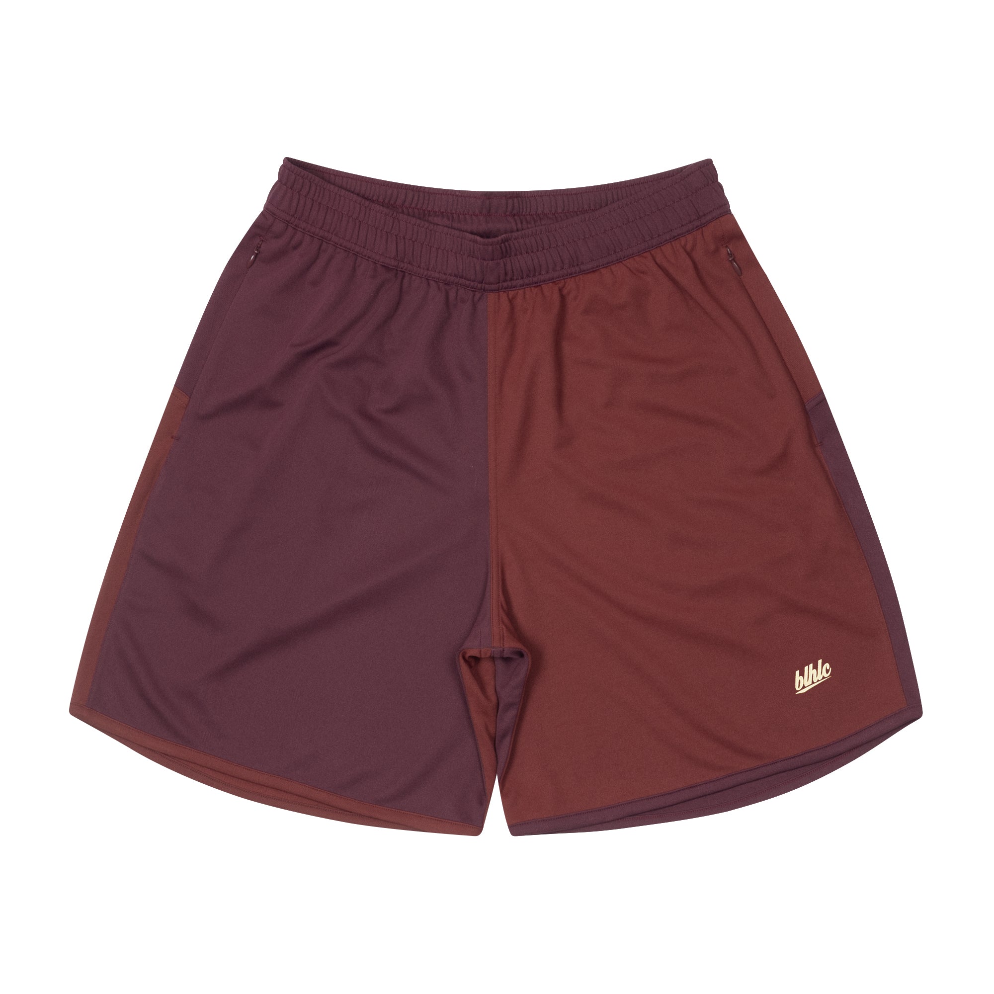 2 Tone Basic Zip Shorts (crimson)