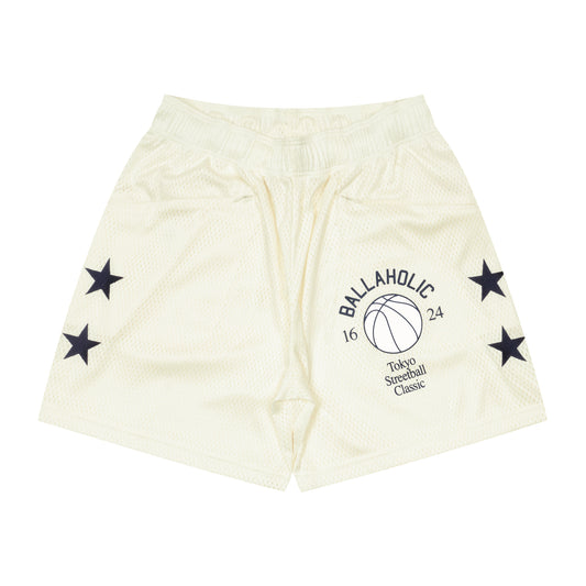 TSC Mesh Zip Shorts (off white)