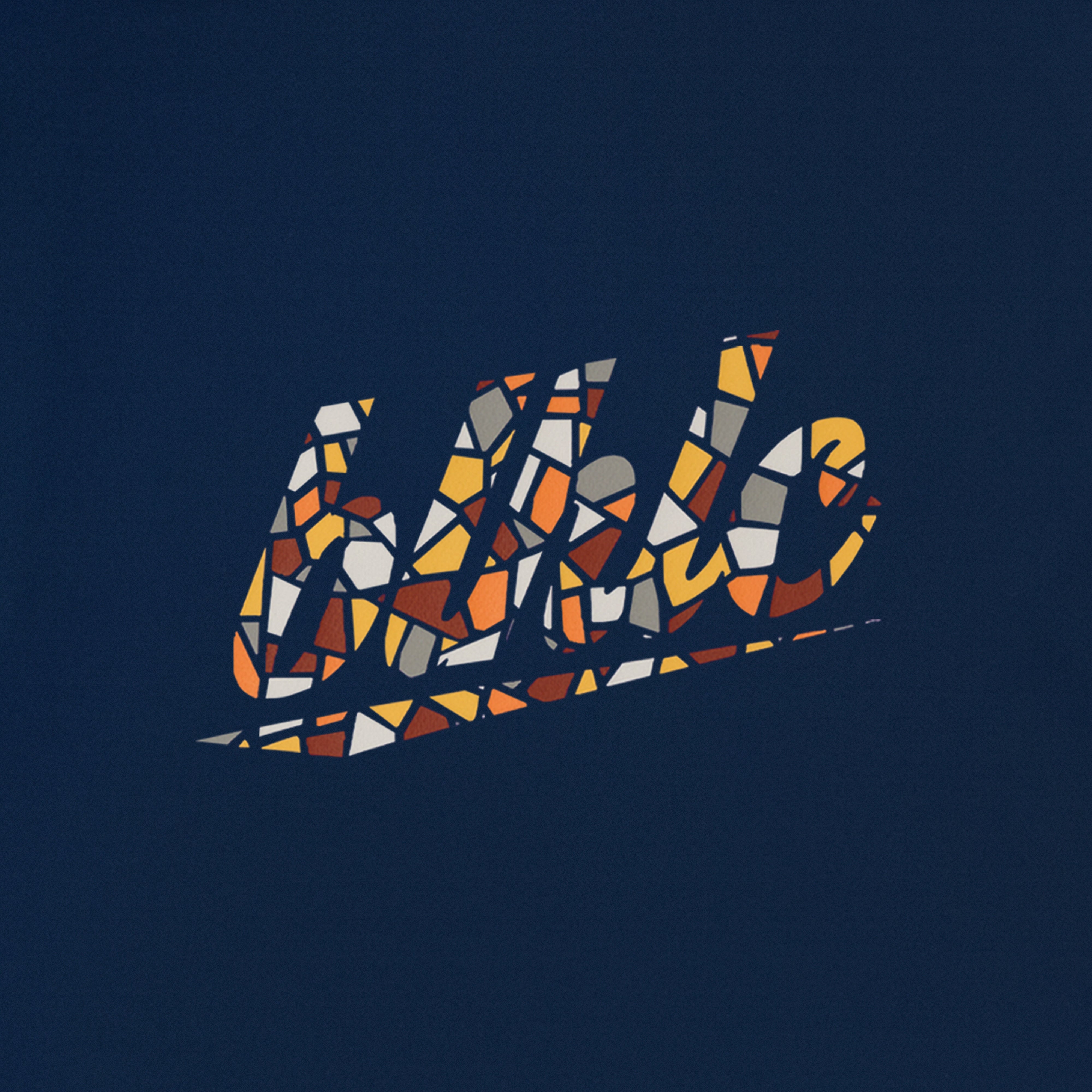 blhlc Back Print Cool Tee (navy/dry leaves mosaic) – ballaholic
